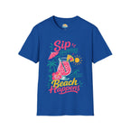 Sip Happens, Beach Happens T-Shirt — Tropical Vacation Cocktail Graphic Tee