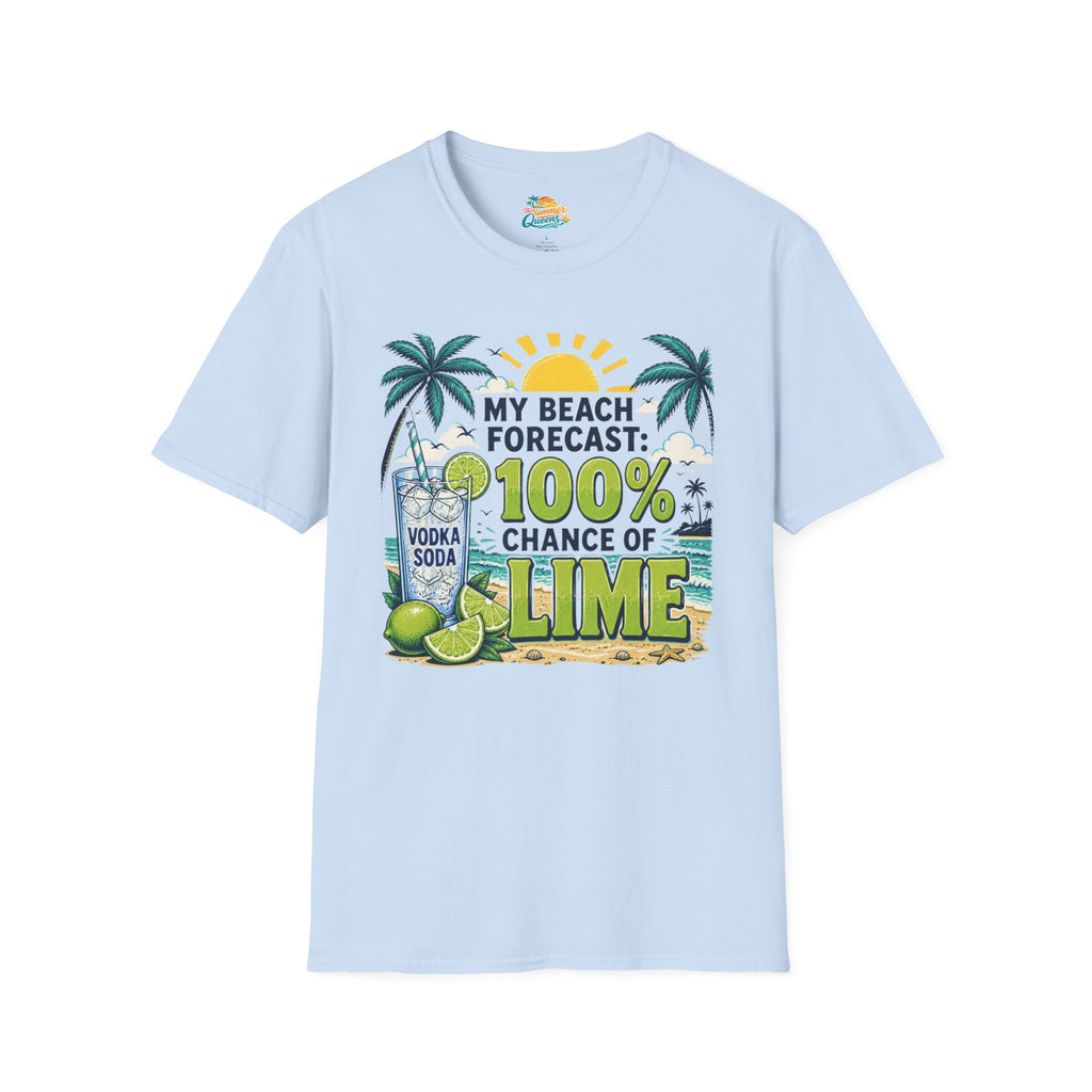 My Beach Forecast: 100% Chance of Lime T-Shirt
