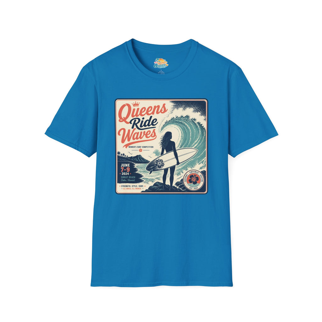Queens Ride Waves Surf T-Shirt