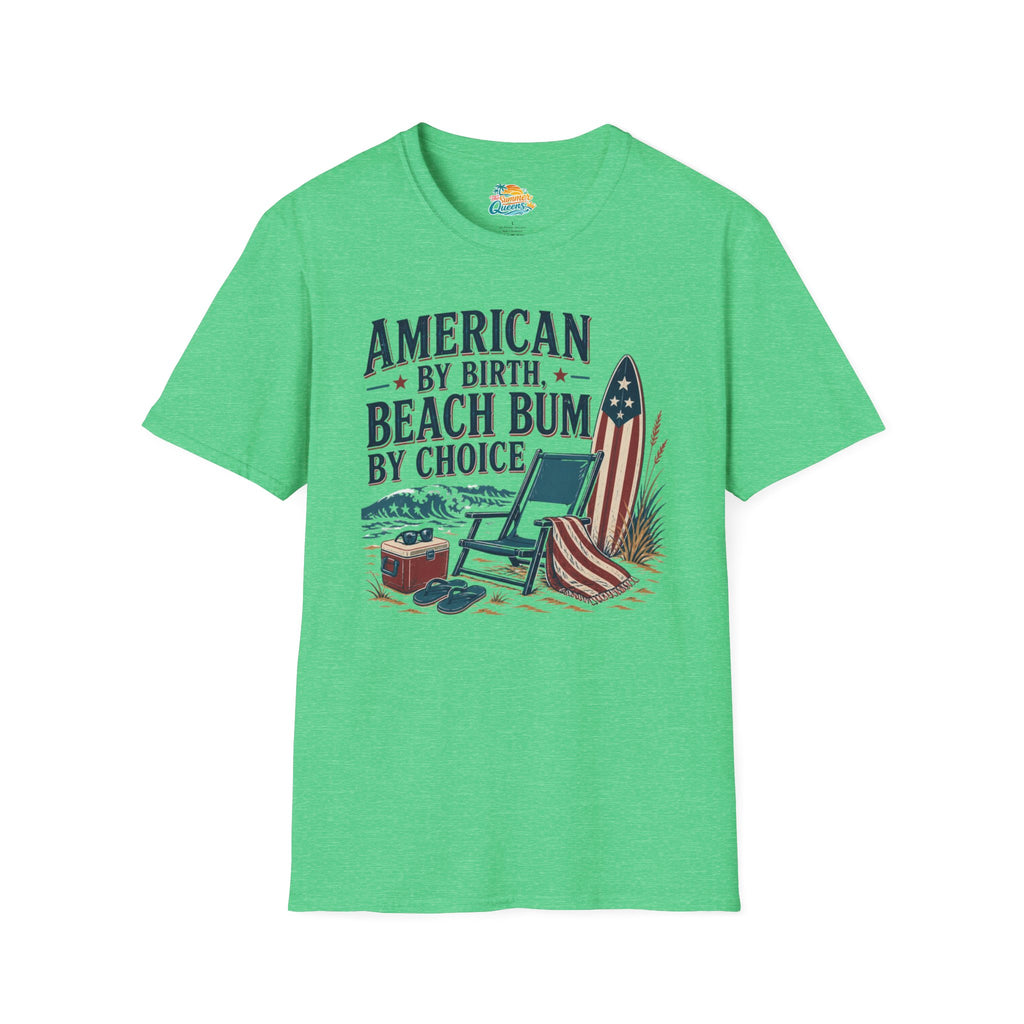 American by Birth, Beach Bum by Choice T-Shirt