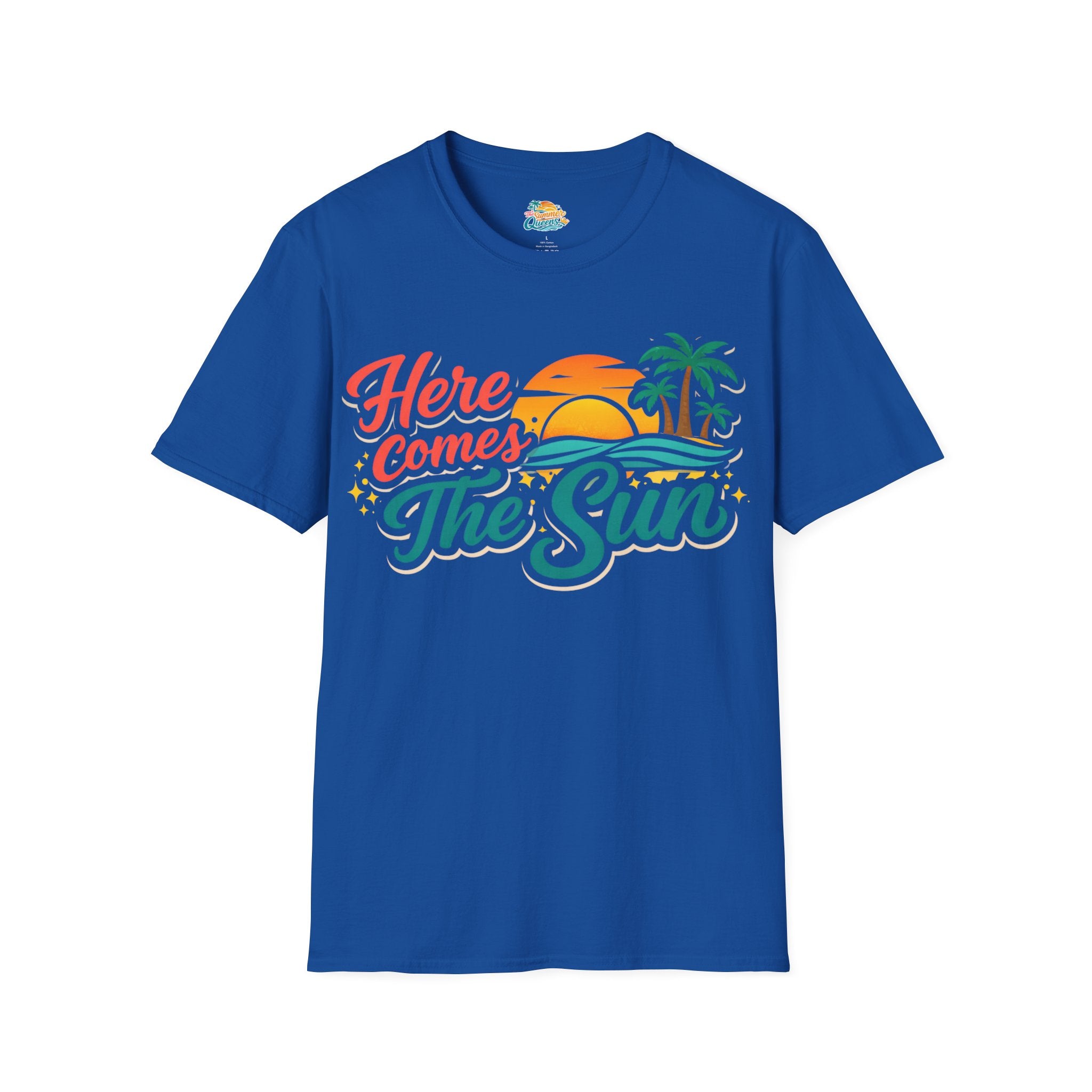 Here Comes The Sun T-Shirt — Retro Beach Sunset Tee