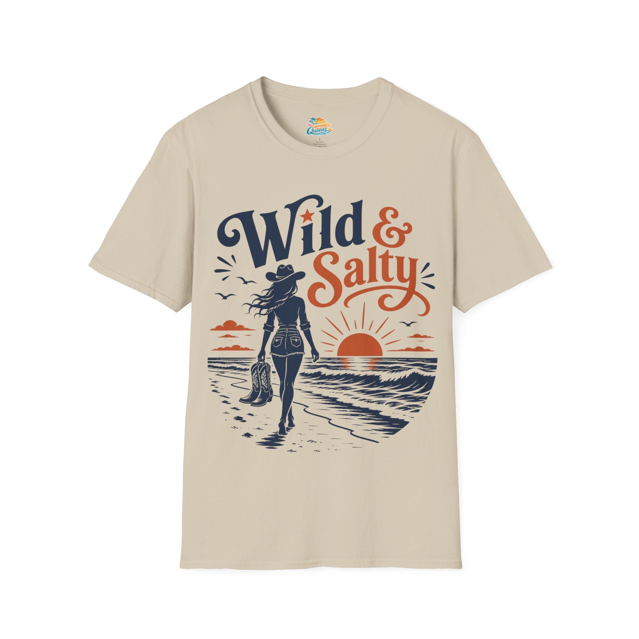 Wild & Salty Beach T-Shirt — Sunset Coastal Graphic Tee