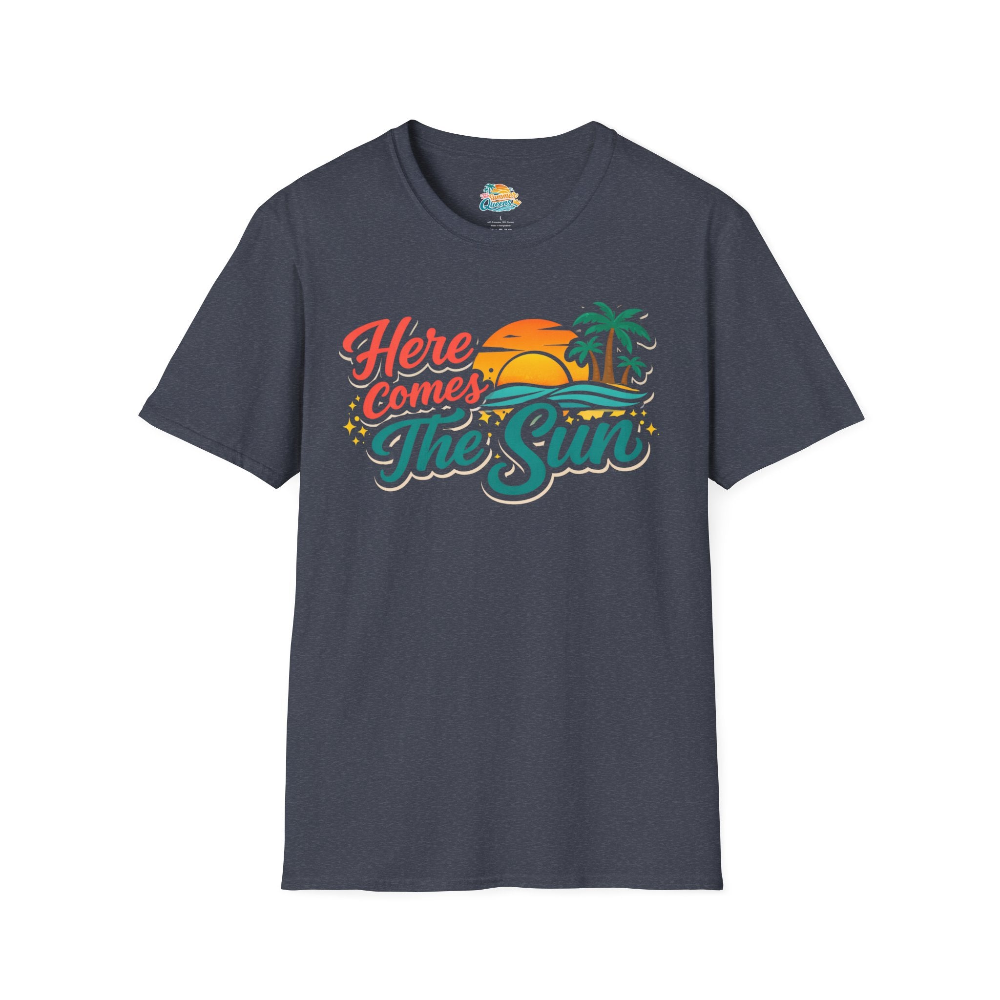 Here Comes The Sun T-Shirt — Retro Beach Sunset Tee