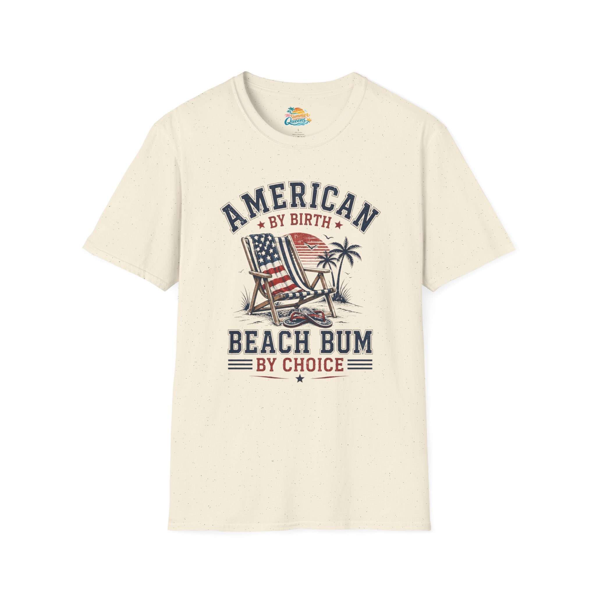 American by Birth, Beach Bum by Choice T‑Shirt