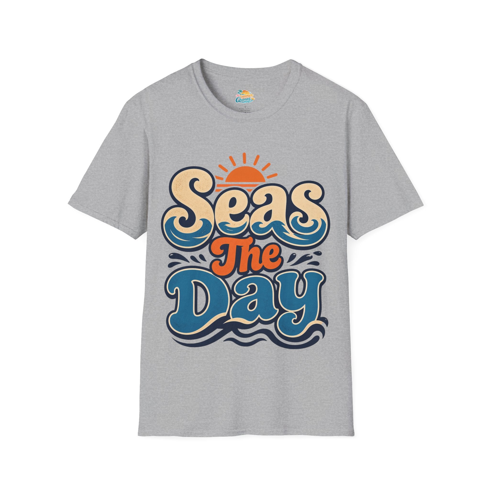 Seas The Day Graphic T-Shirt — Retro Beach Surf Tee