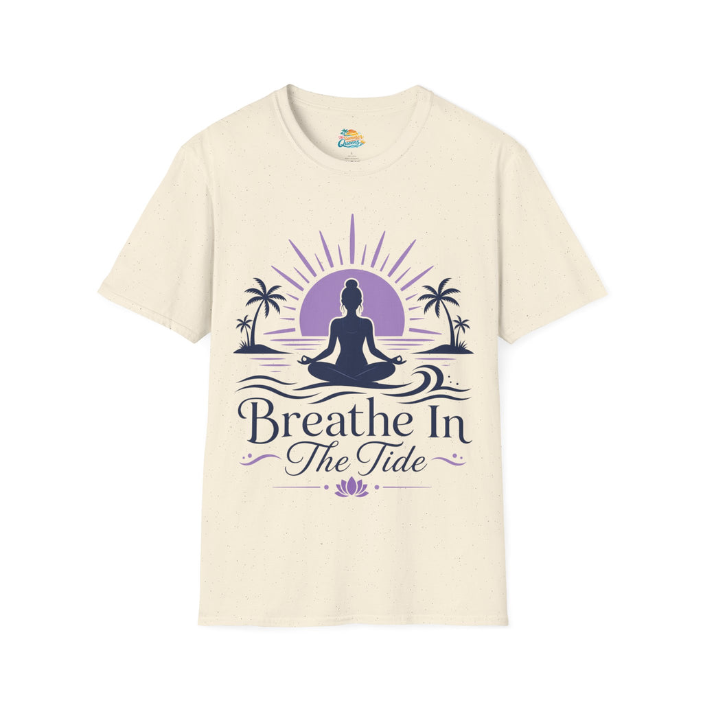 Breathe In The Tide Yoga T-Shirt — Meditative Beach Relaxation Tee