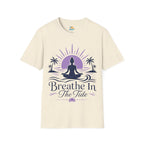 Breathe In The Tide Yoga T-Shirt — Meditative Beach Relaxation Tee