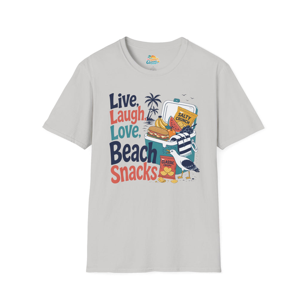 Live, Laugh, Love, Beach Snacks T-Shirt