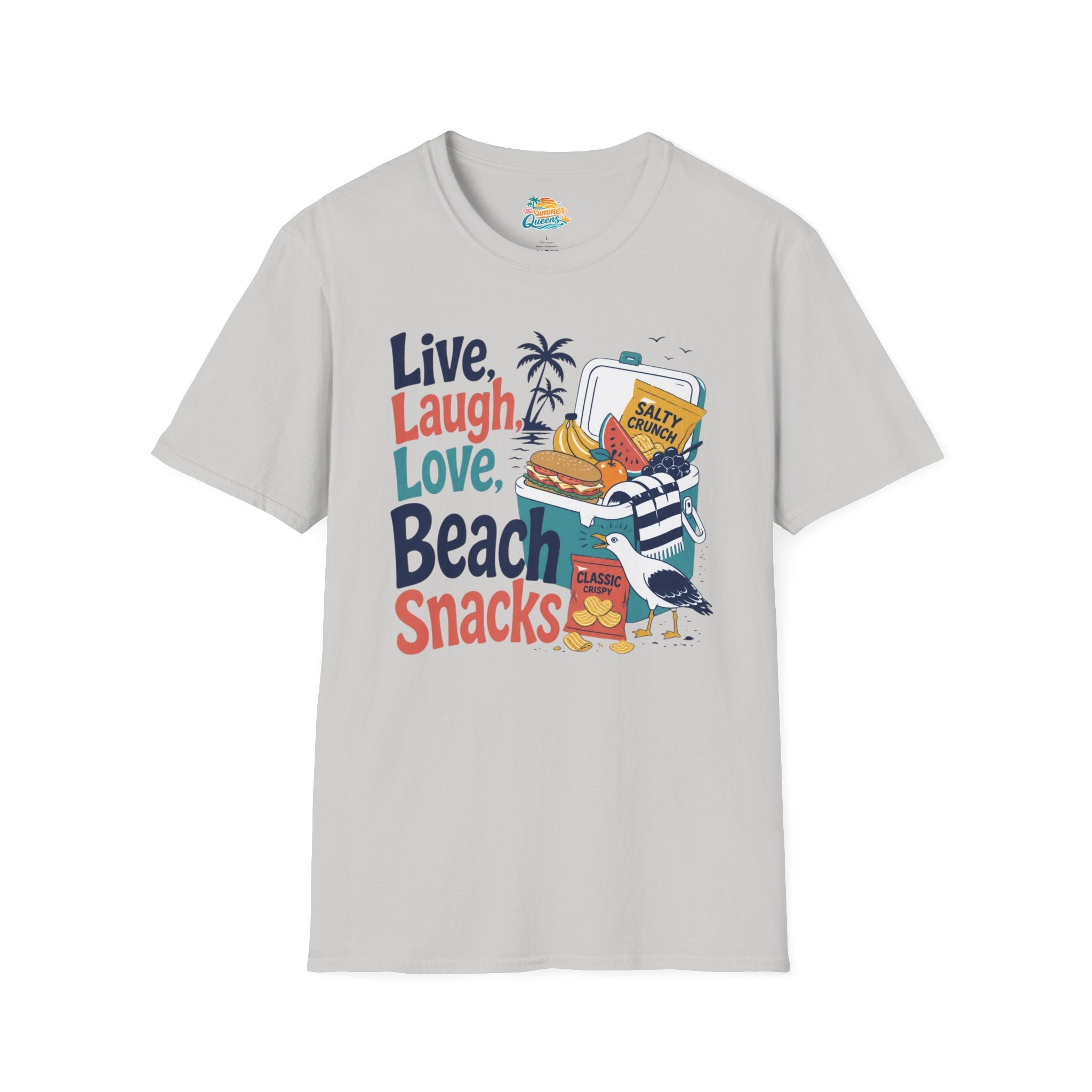 Live, Laugh, Love, Beach Snacks T-Shirt