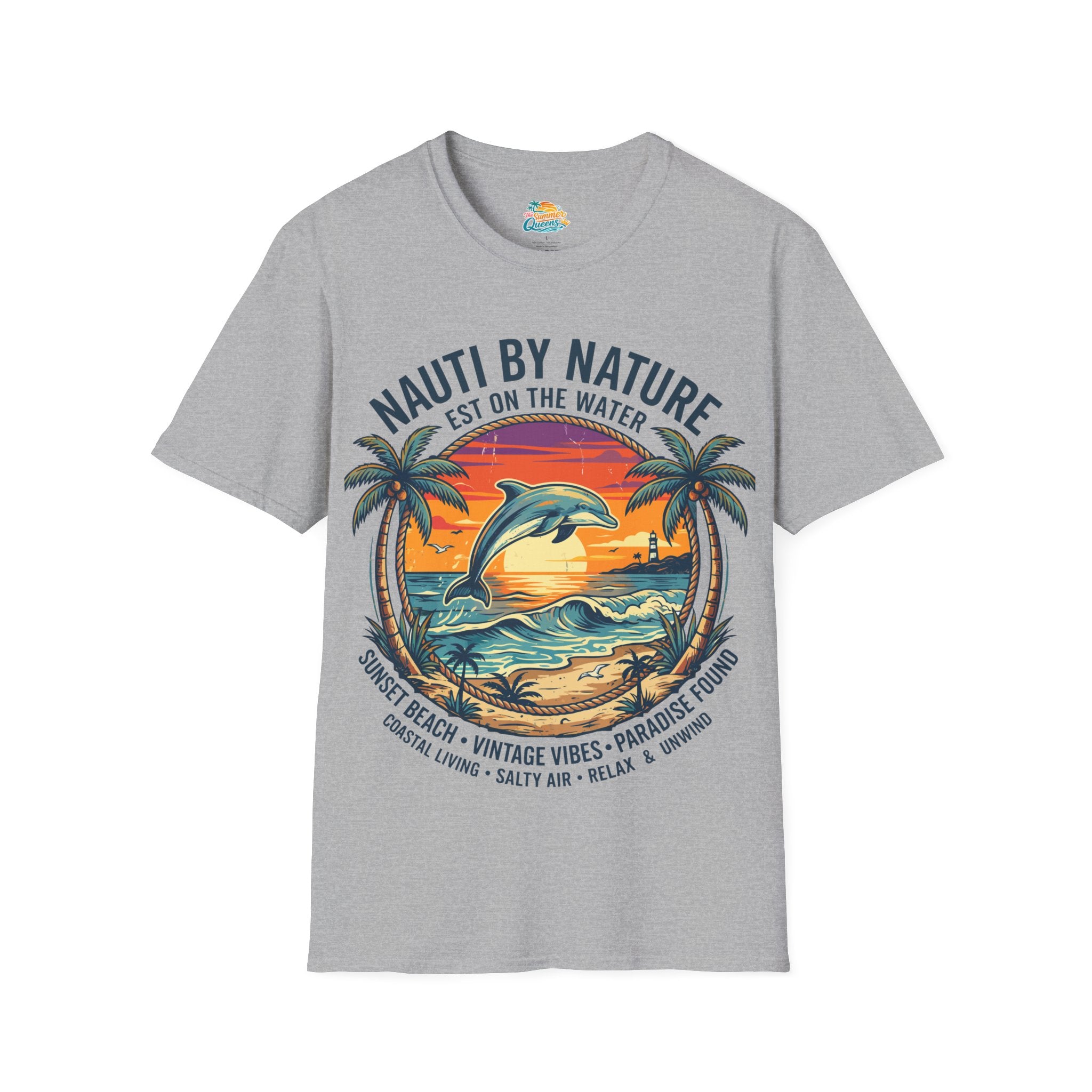 Nauti By Nature EST On The Water - Dolphin Sunset T-Shirt