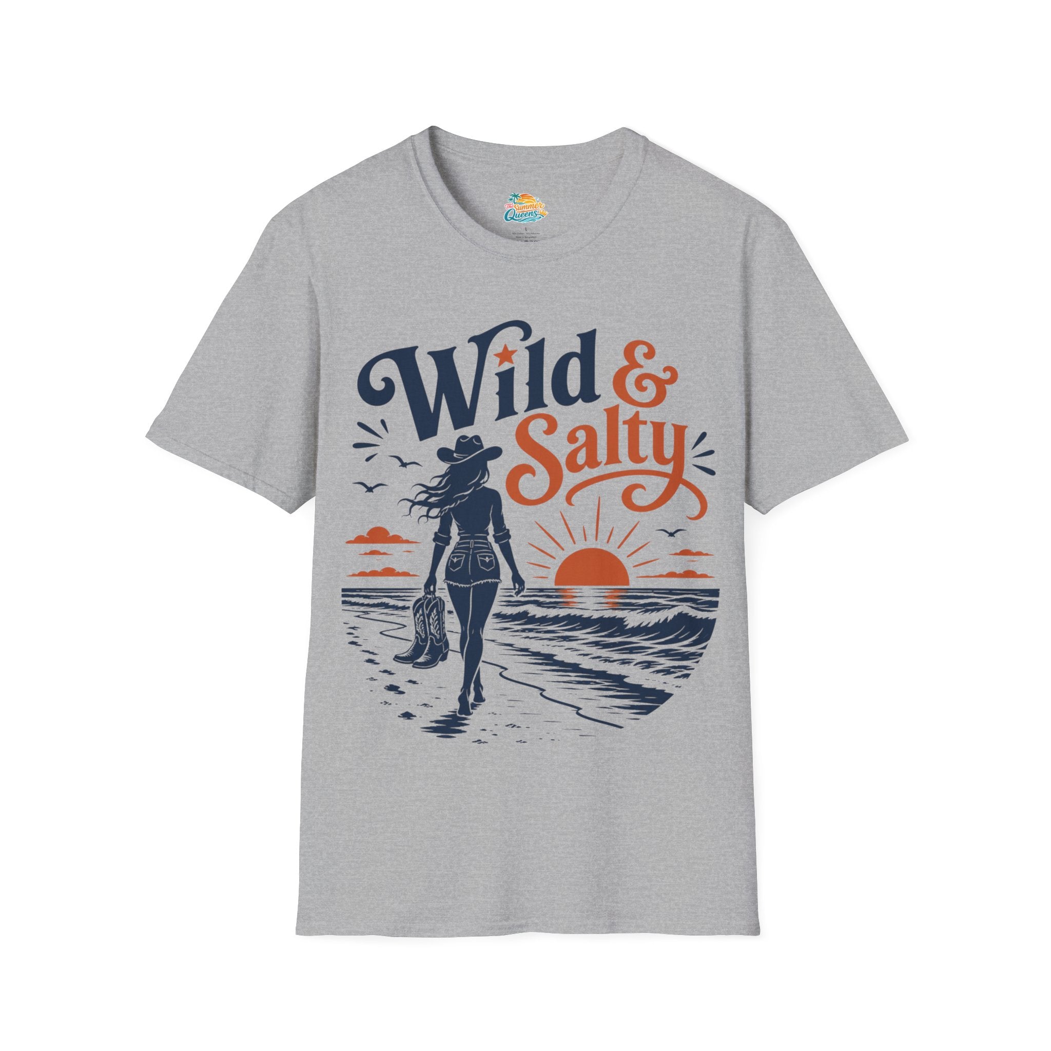 Wild & Salty Beach T-Shirt — Sunset Coastal Graphic Tee