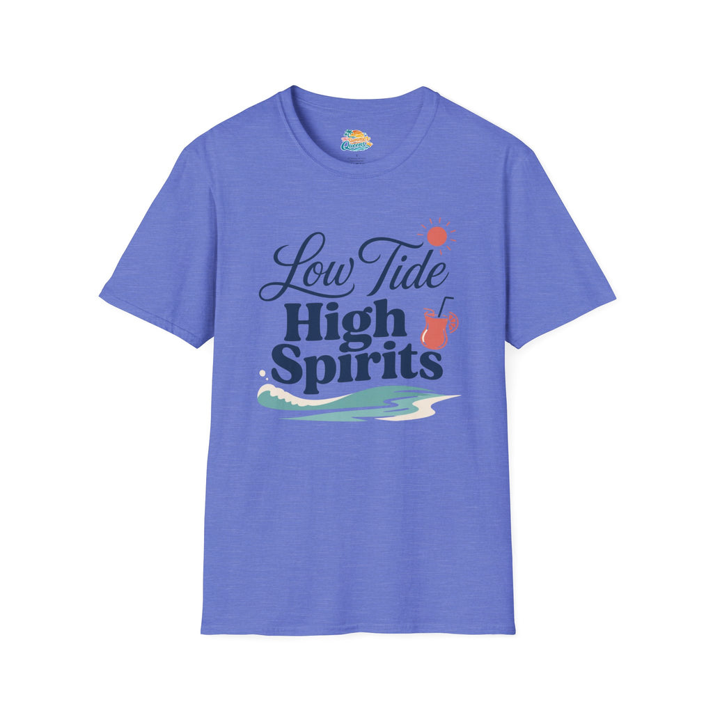Low Tide, High Spirits Beach T-Shirt