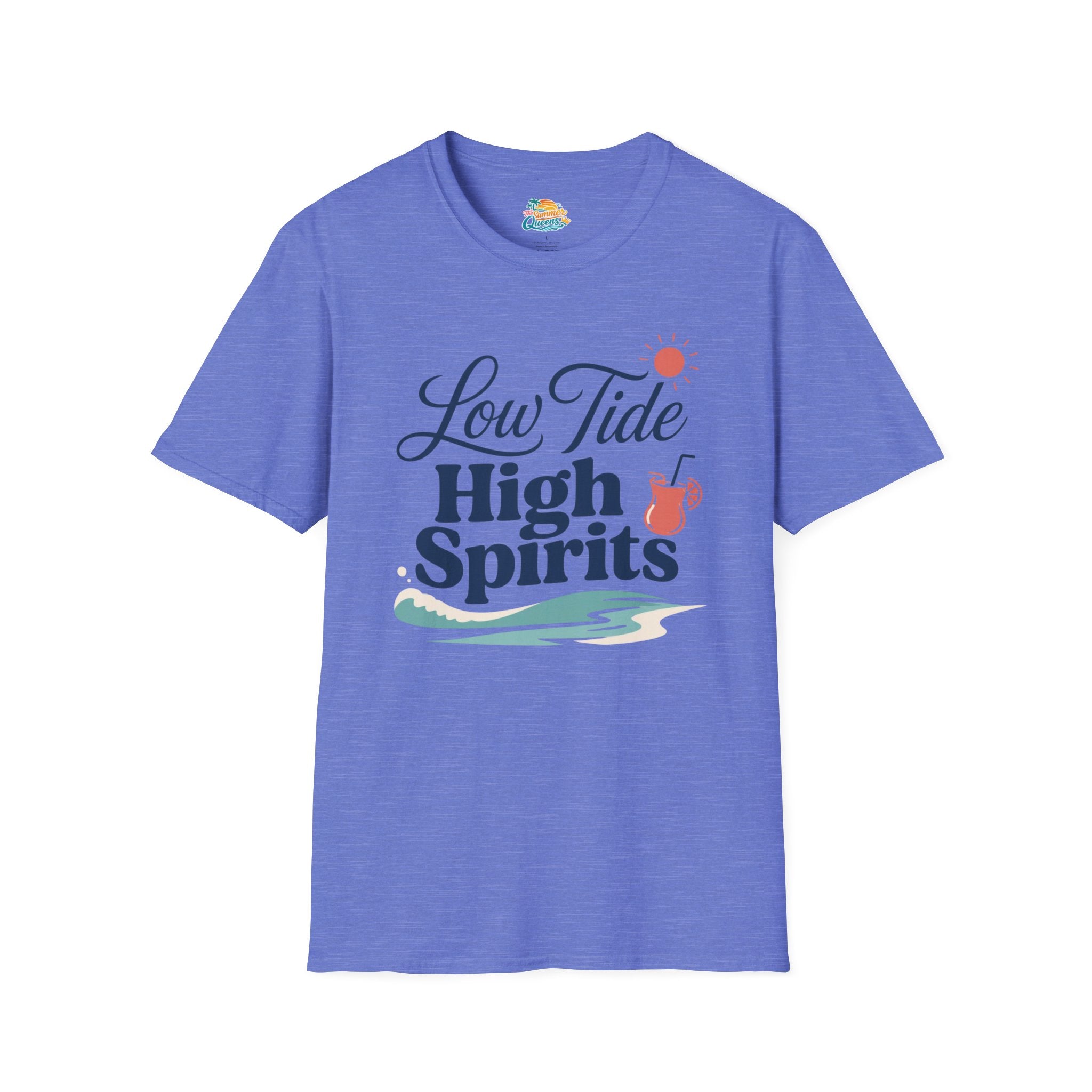 Low Tide, High Spirits Beach T-Shirt