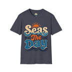 Seas The Day Graphic T-Shirt — Retro Beach Surf Tee