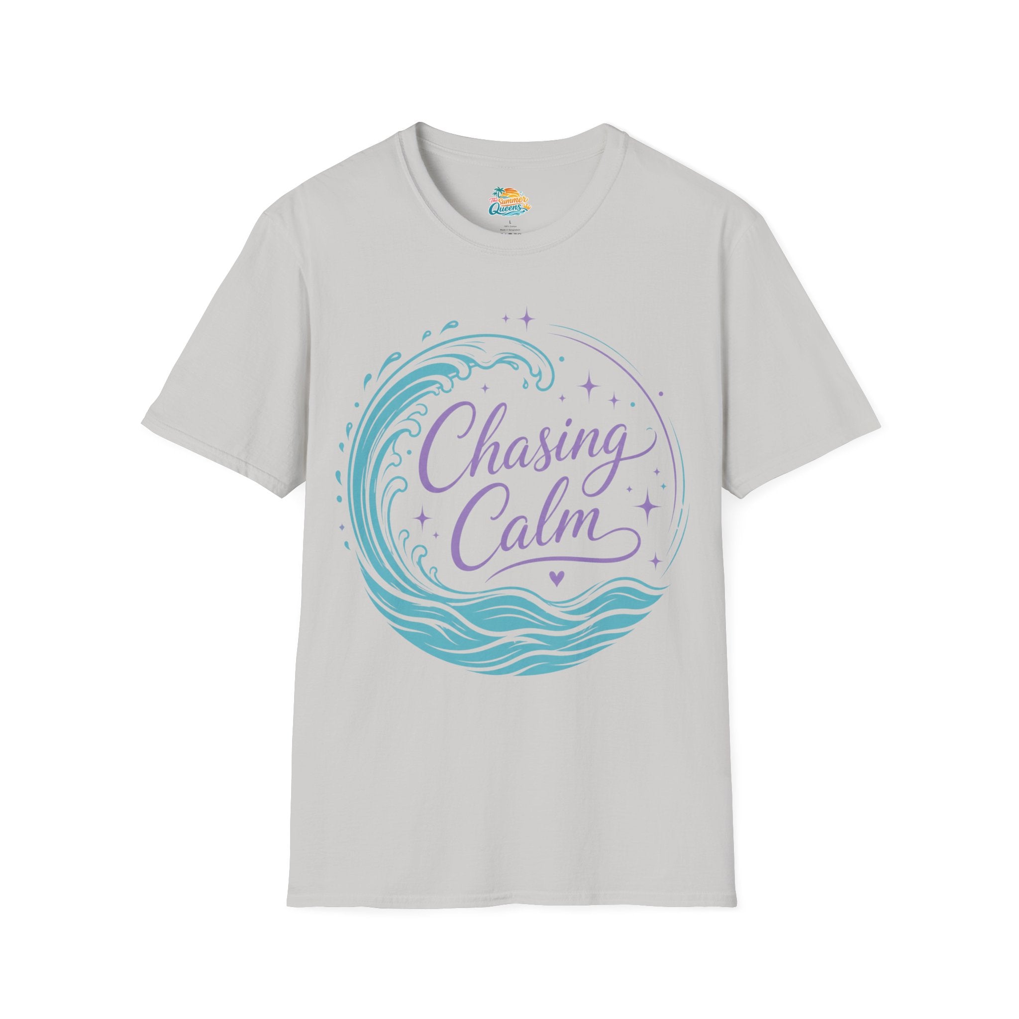 Chasing Calm T-Shirt — Nautical Wave Relaxation Tee