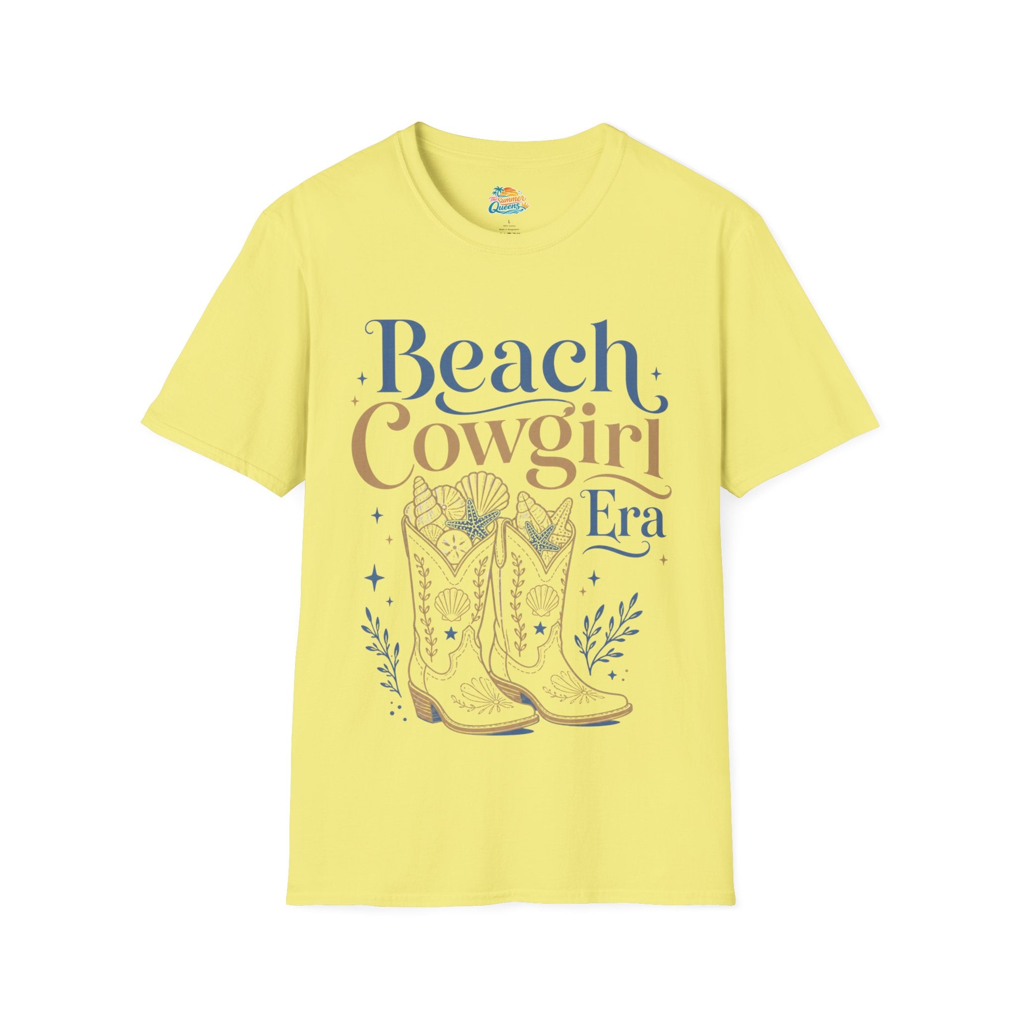 Beach Cowgirl Era T-Shirt — Coastal Western Boots Graphic Tee