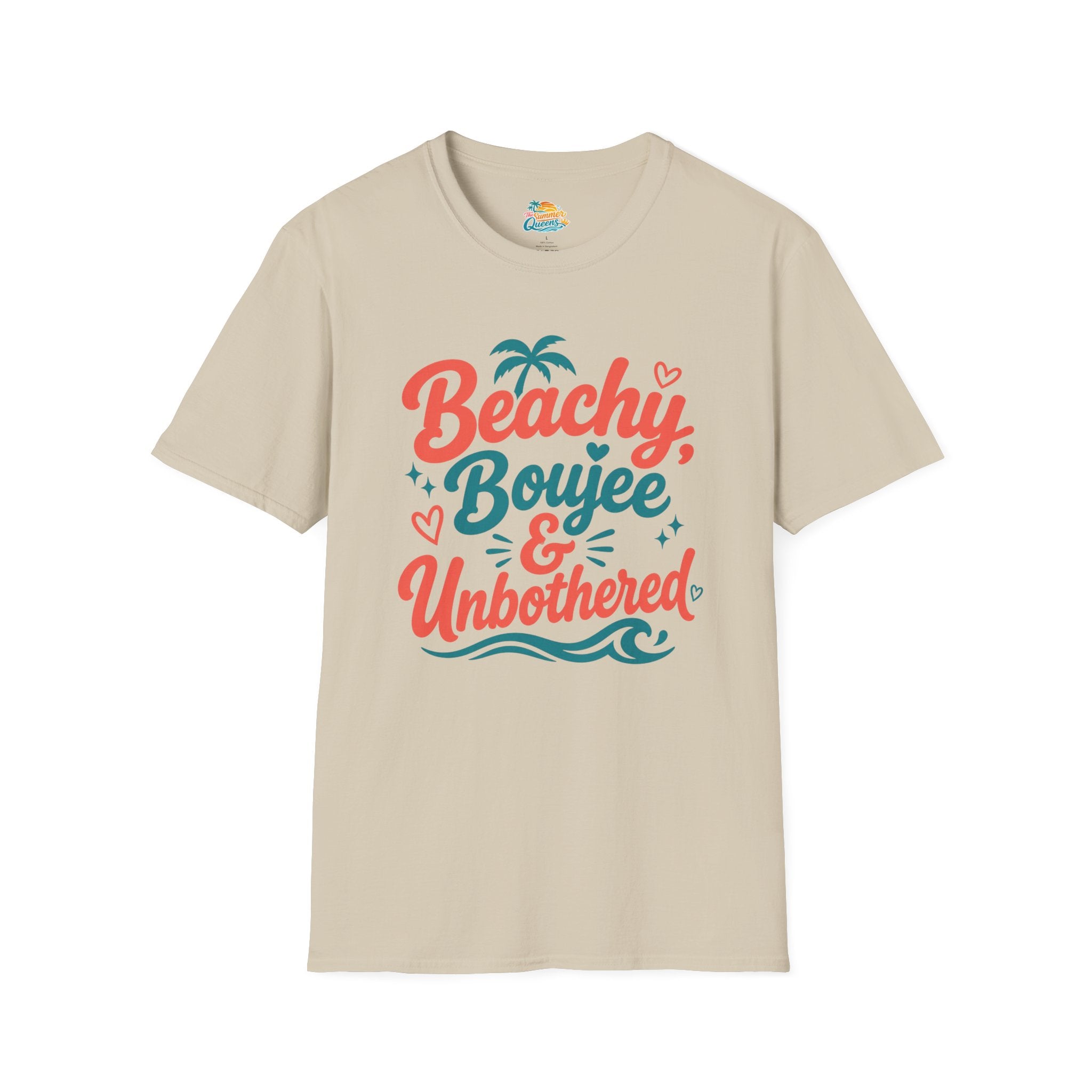 Beachy, Boujee & Unbothered T-Shirt — Tropical Summer Graphic Tee