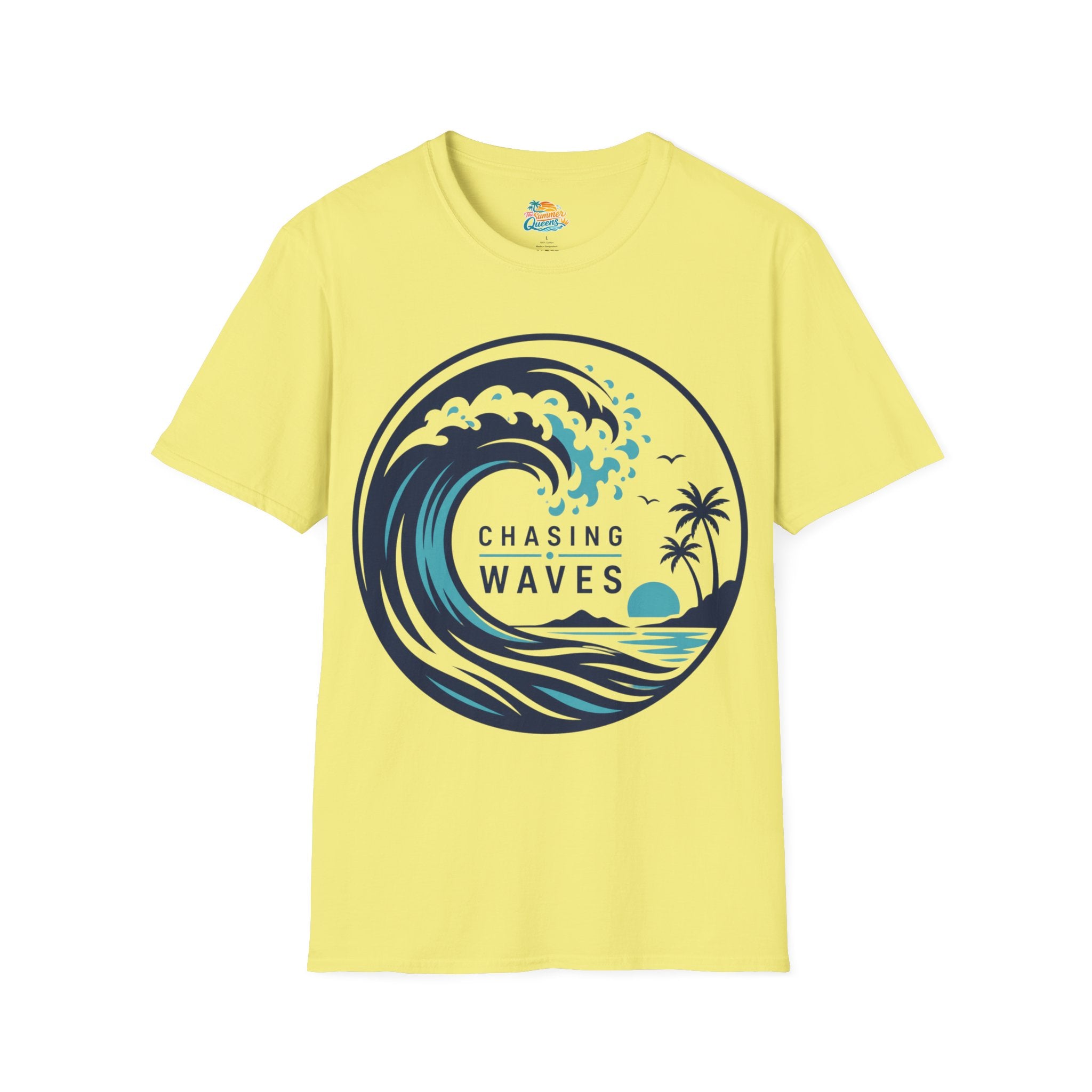 Chasing Waves Graphic T-Shirt — Surf Beach Wave Tee