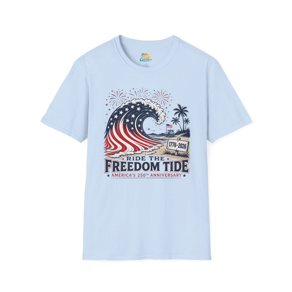 Ride the Freedom Tide Beach T-Shirt