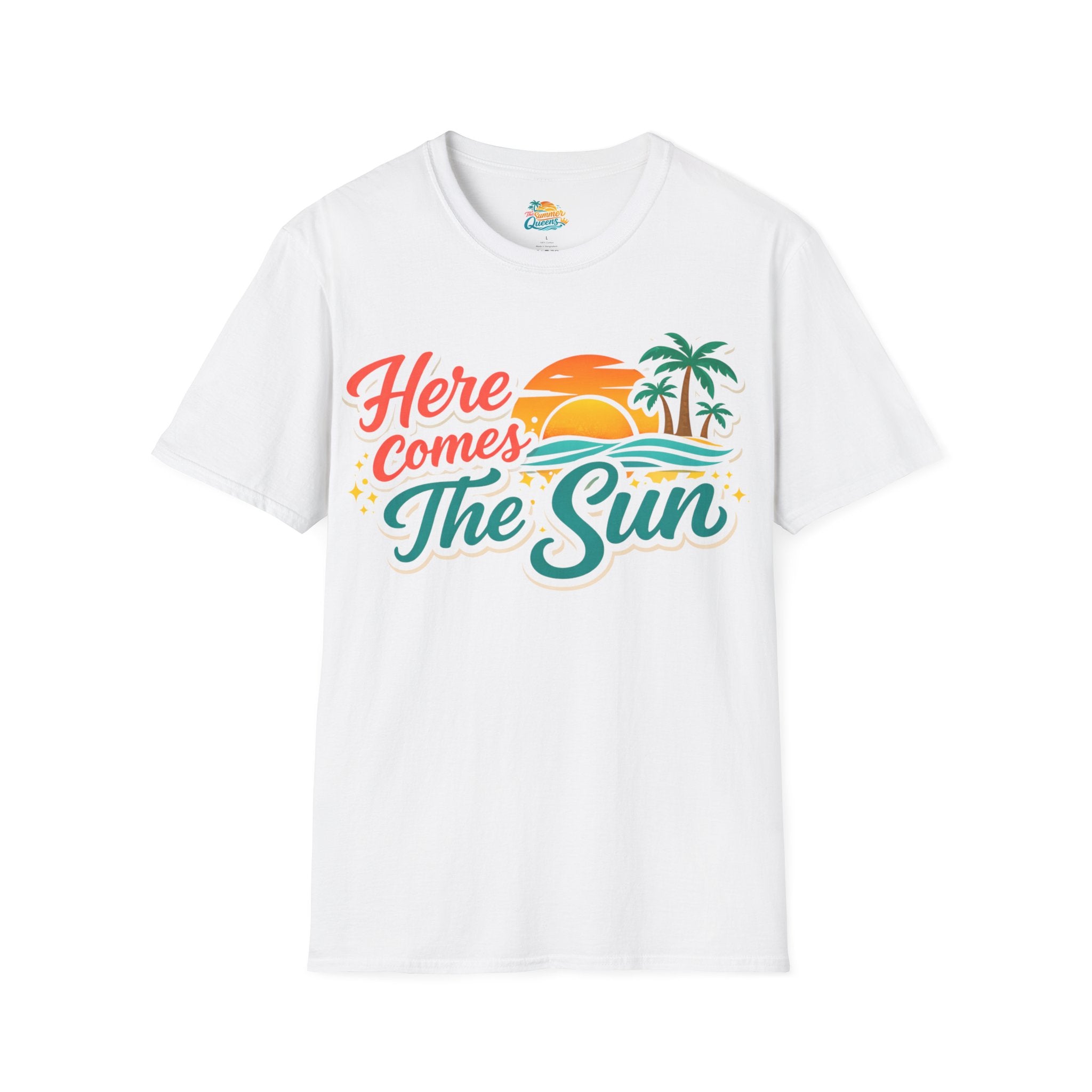 Here Comes The Sun T-Shirt — Retro Beach Sunset Tee