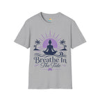 Breathe In The Tide Yoga T-Shirt — Meditative Beach Relaxation Tee