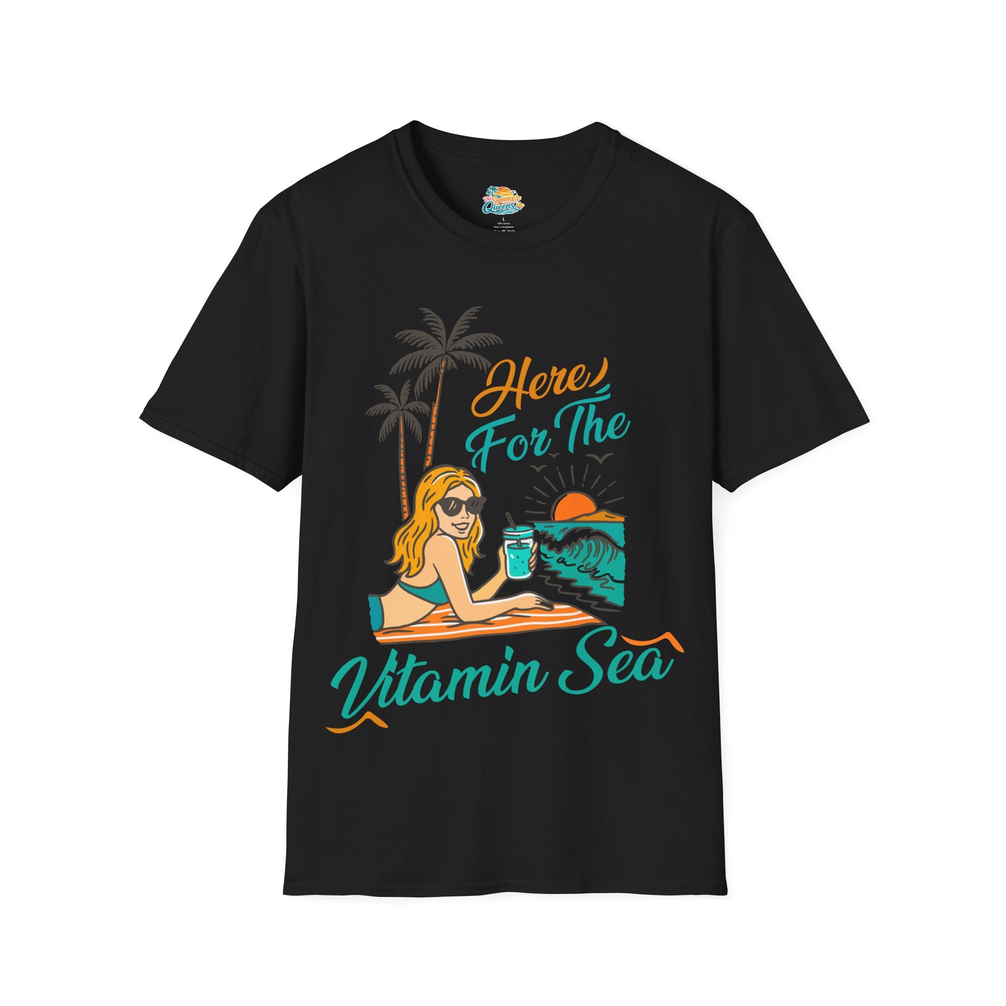 Here For The Vitamin Sea Graphic T-Shirt — Beach Tee