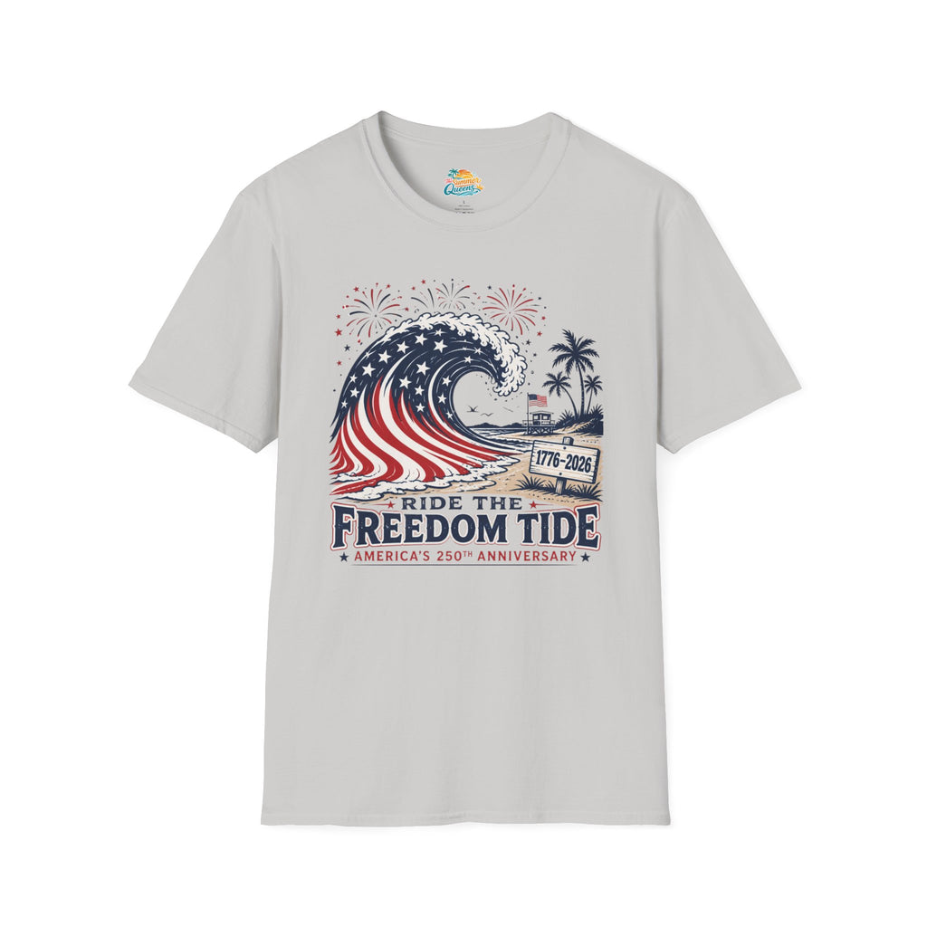 Ride the Freedom Tide Beach T-Shirt