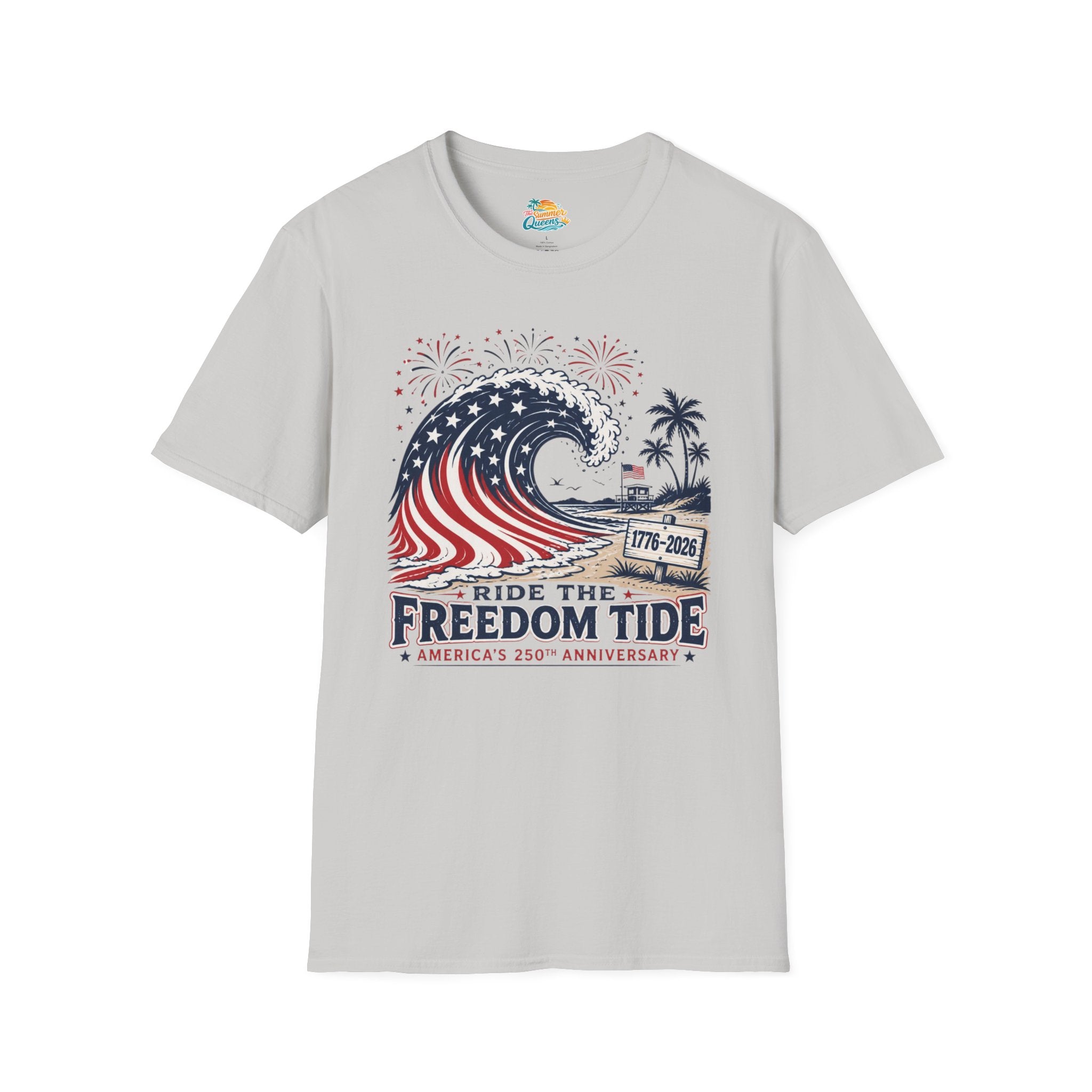 Ride the Freedom Tide Beach T-Shirt