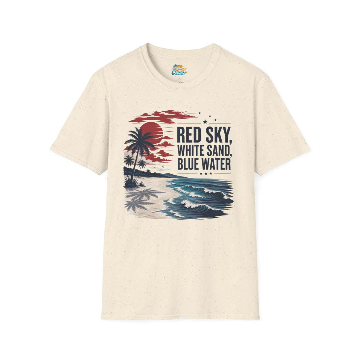 Red Sky, White Sand, Blue Water T-Shirt