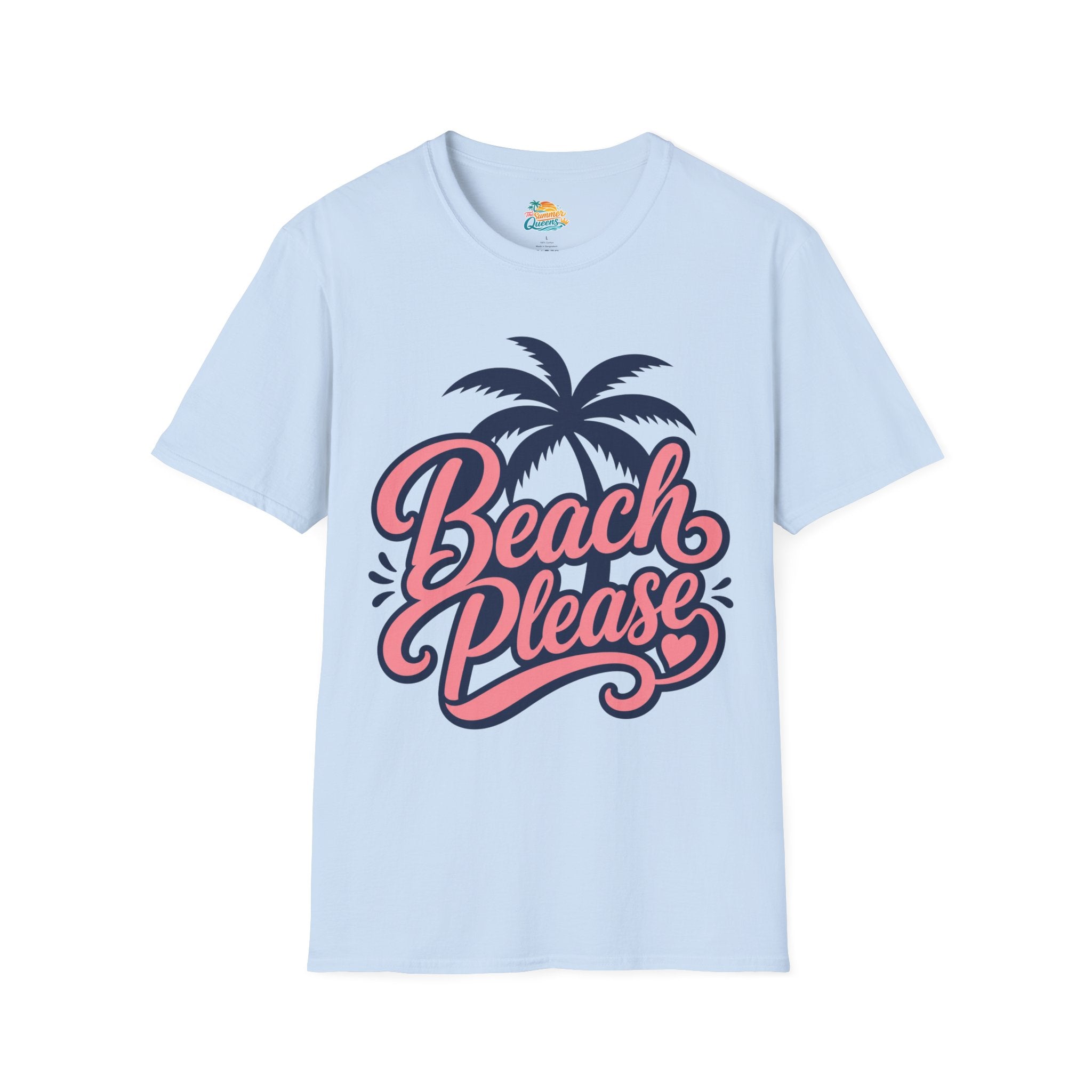 Beach Please T-Shirt — Retro Palm Tree Graphic Tee