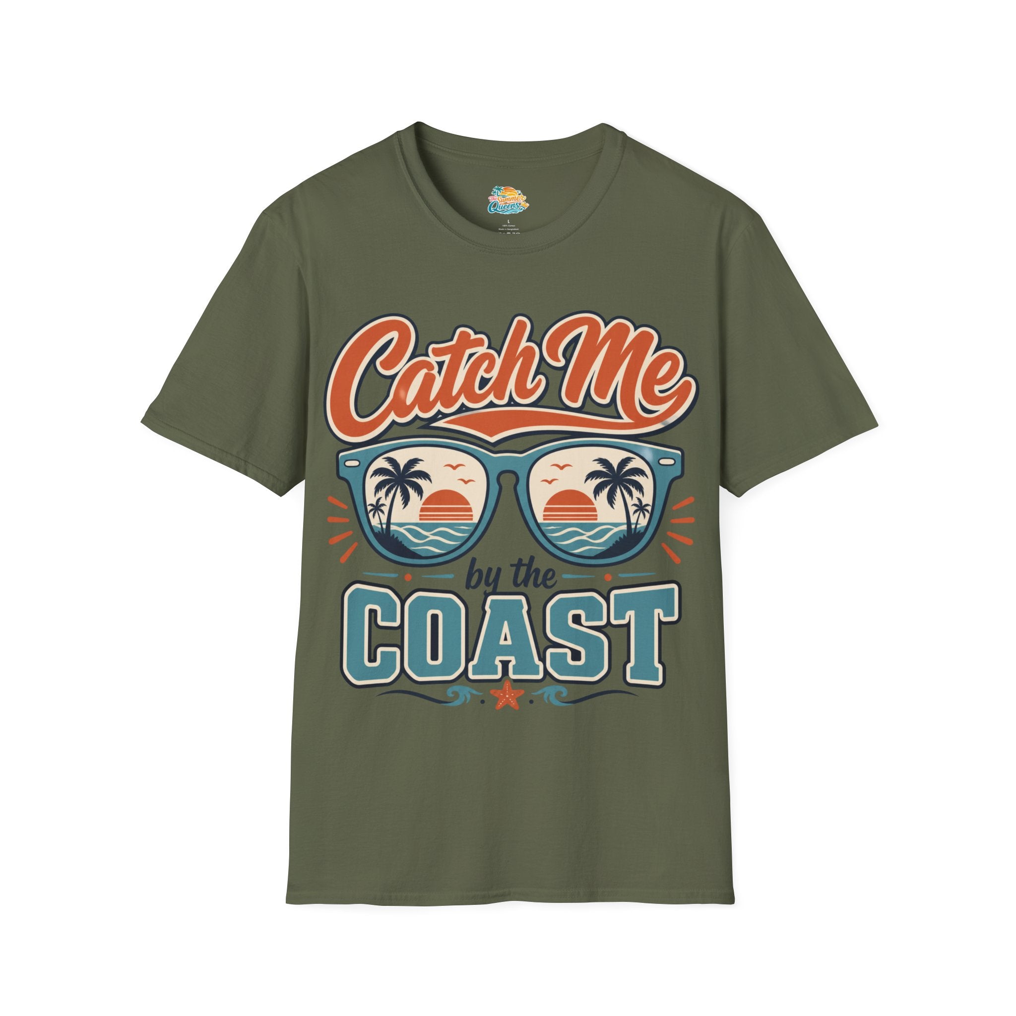 Catch Me by the Coast T-Shirt — Retro Sunglasses Beach Graphic Tee