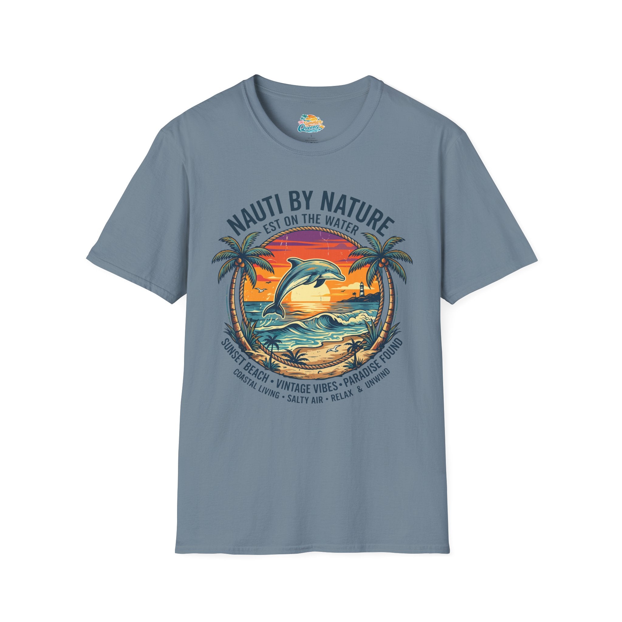 Nauti By Nature EST On The Water - Dolphin Sunset T-Shirt