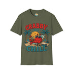 Crabby But Chill T-Shirt — Retro Beach Crab Graphic Tee