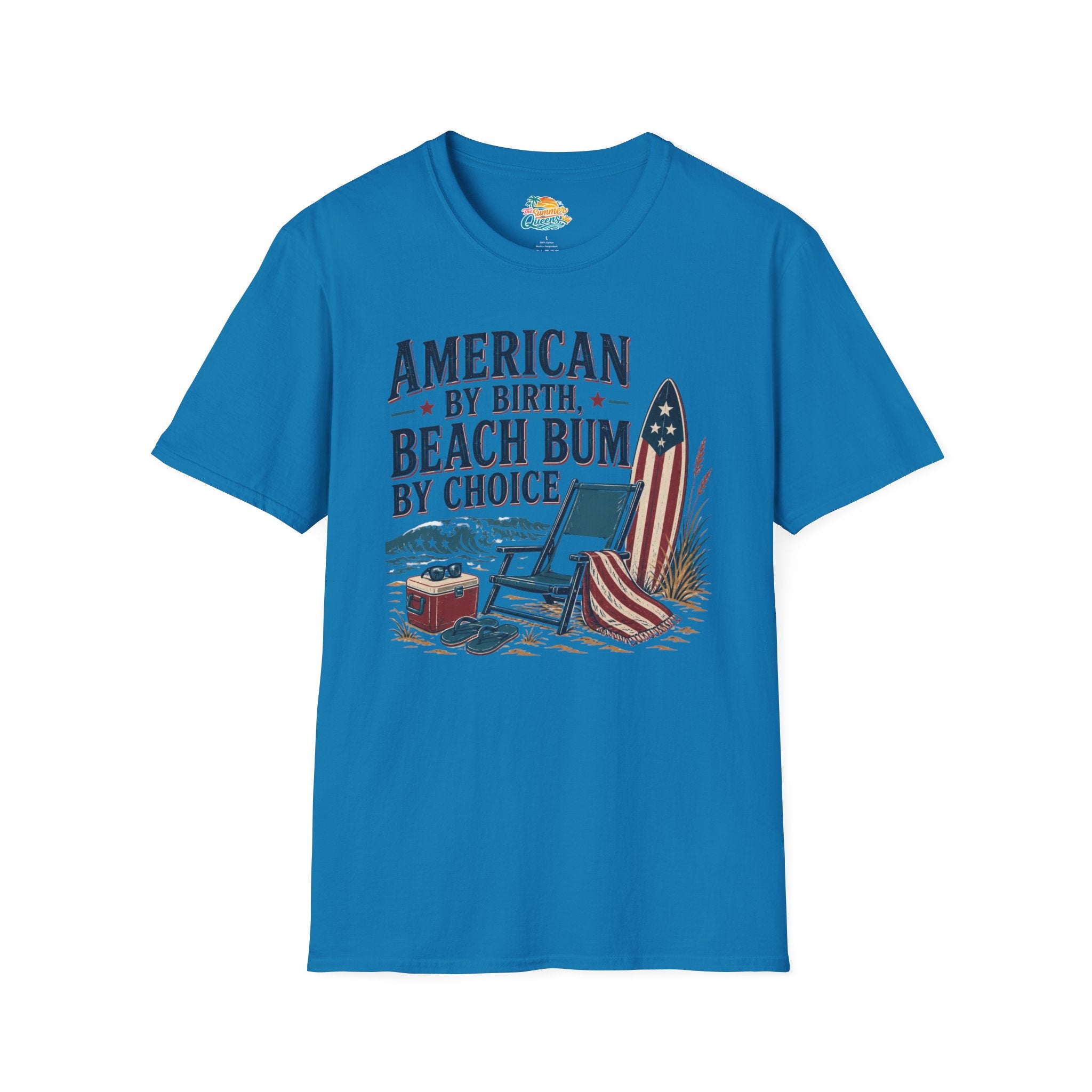 American by Birth, Beach Bum by Choice T-Shirt
