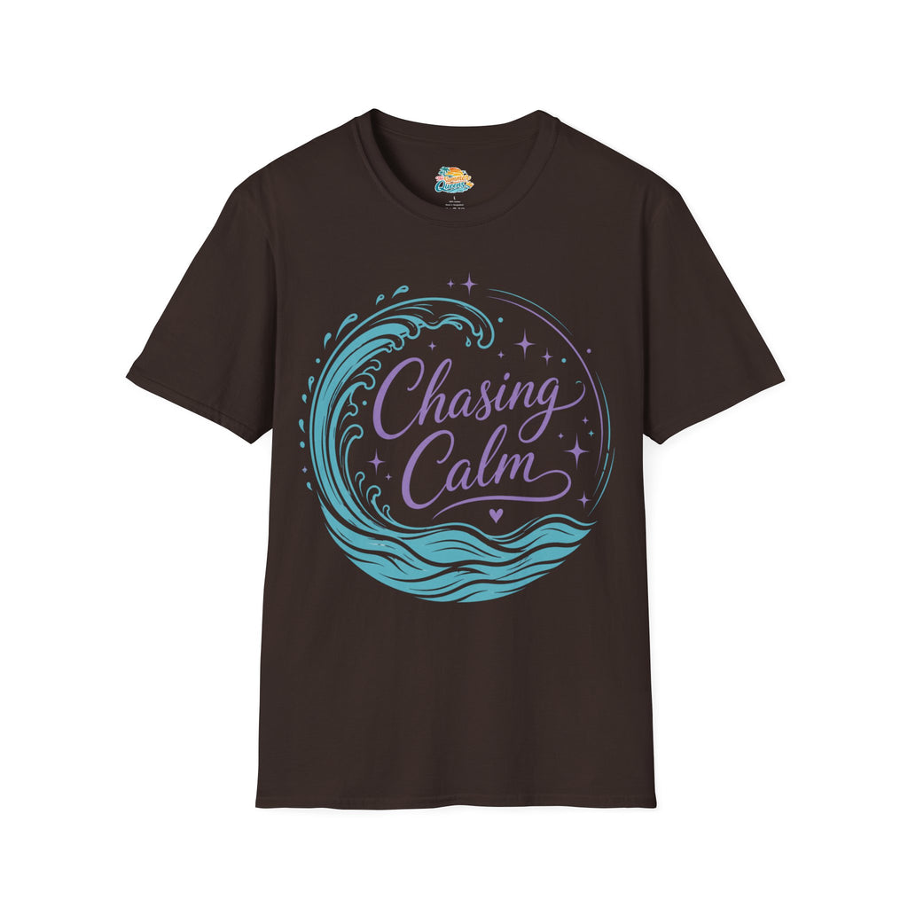 Chasing Calm T-Shirt — Nautical Wave Relaxation Tee