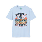 Purely Coastal Queen T‑Shirt — Vintage Beach Swim Graphic