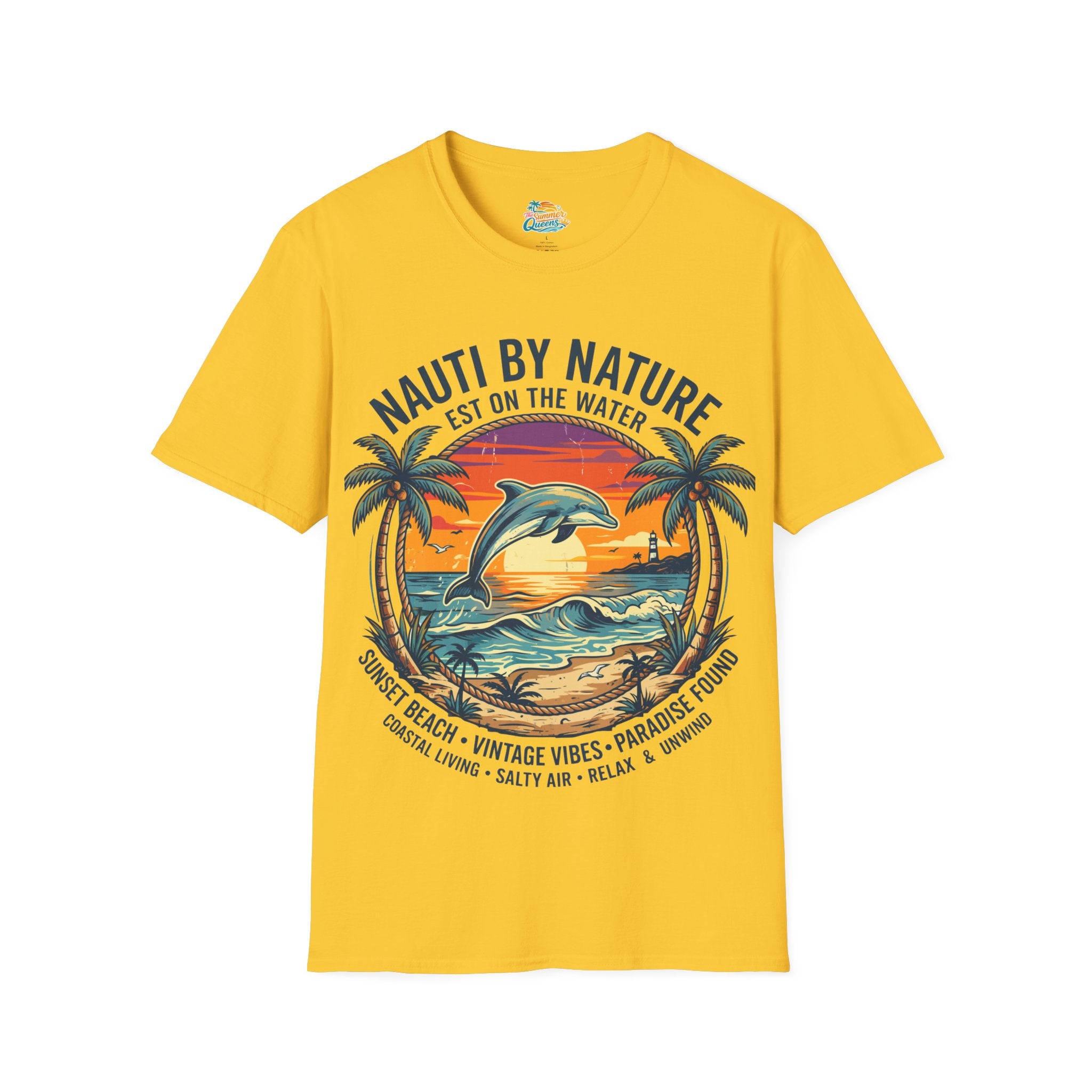 Nauti By Nature EST On The Water - Dolphin Sunset T-Shirt