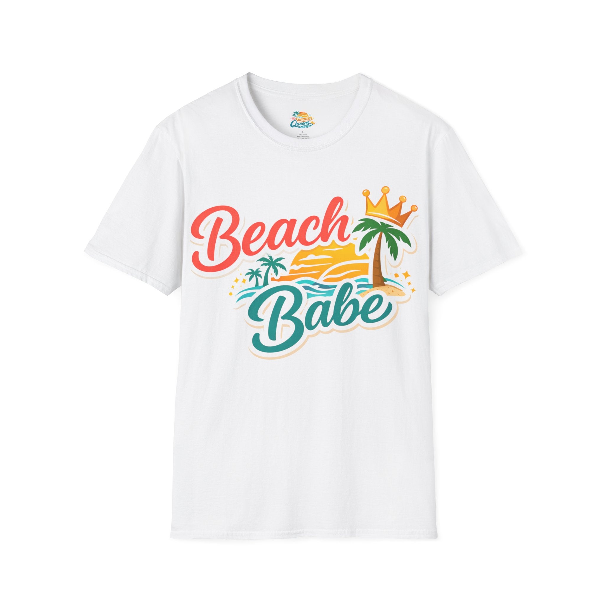 Beach Babe T-Shirt — Tropical Palm Sunset Graphic Tee