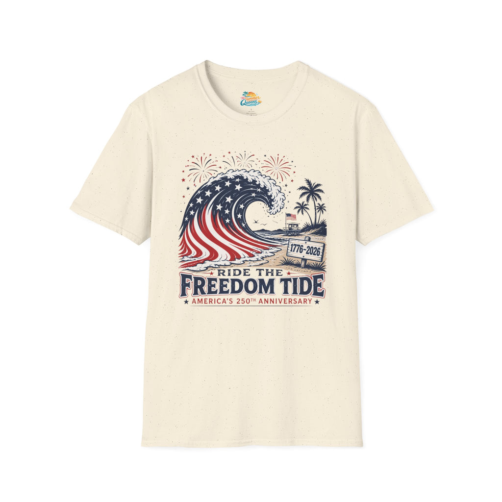 Ride the Freedom Tide Beach T-Shirt