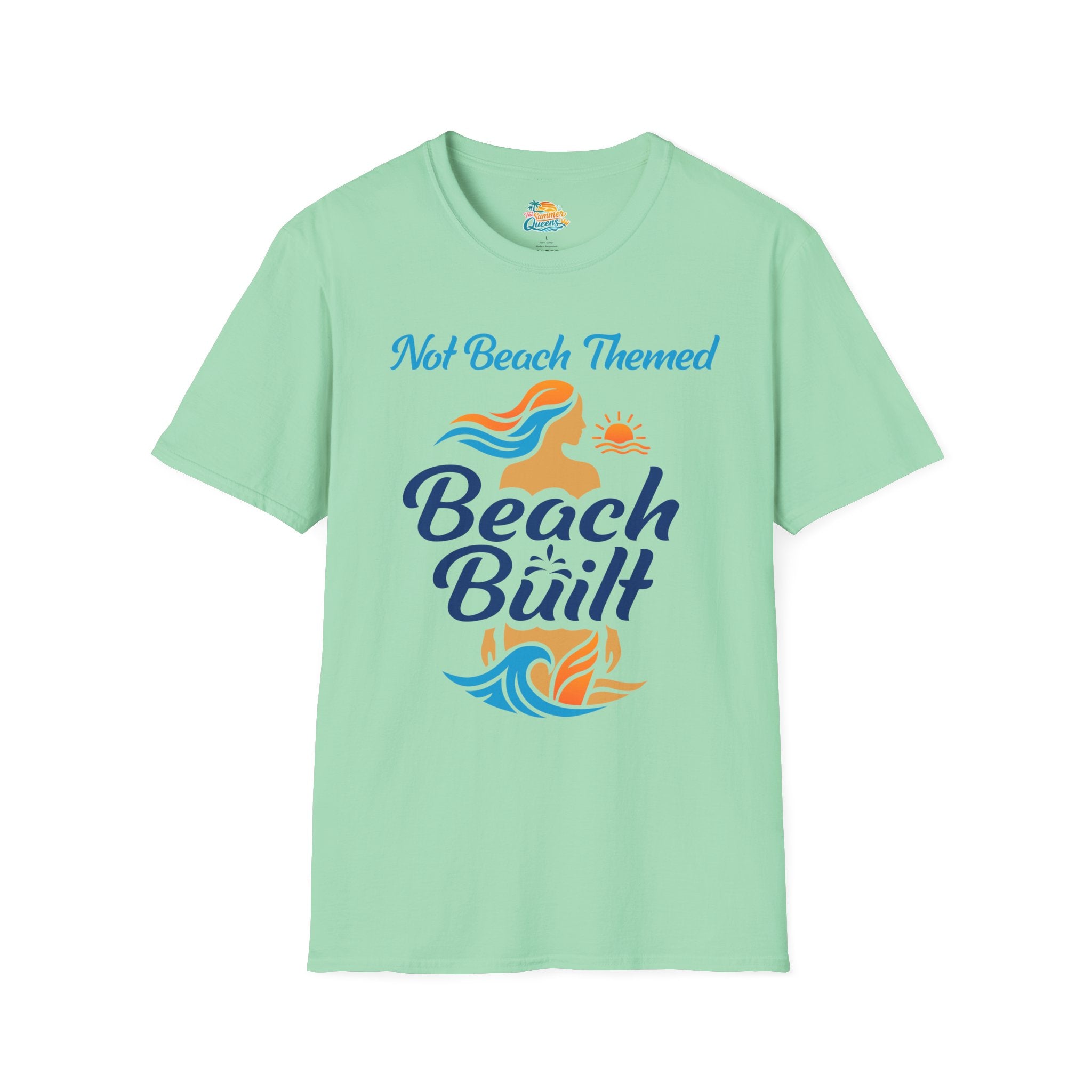 Not Beach Themed, Beach Built T-Shirt — Summer Graphic Tee