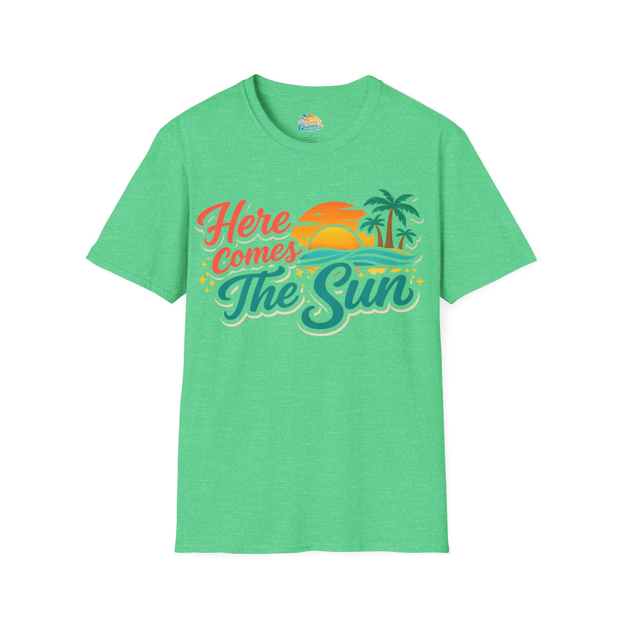 Here Comes The Sun T-Shirt — Retro Beach Sunset Tee
