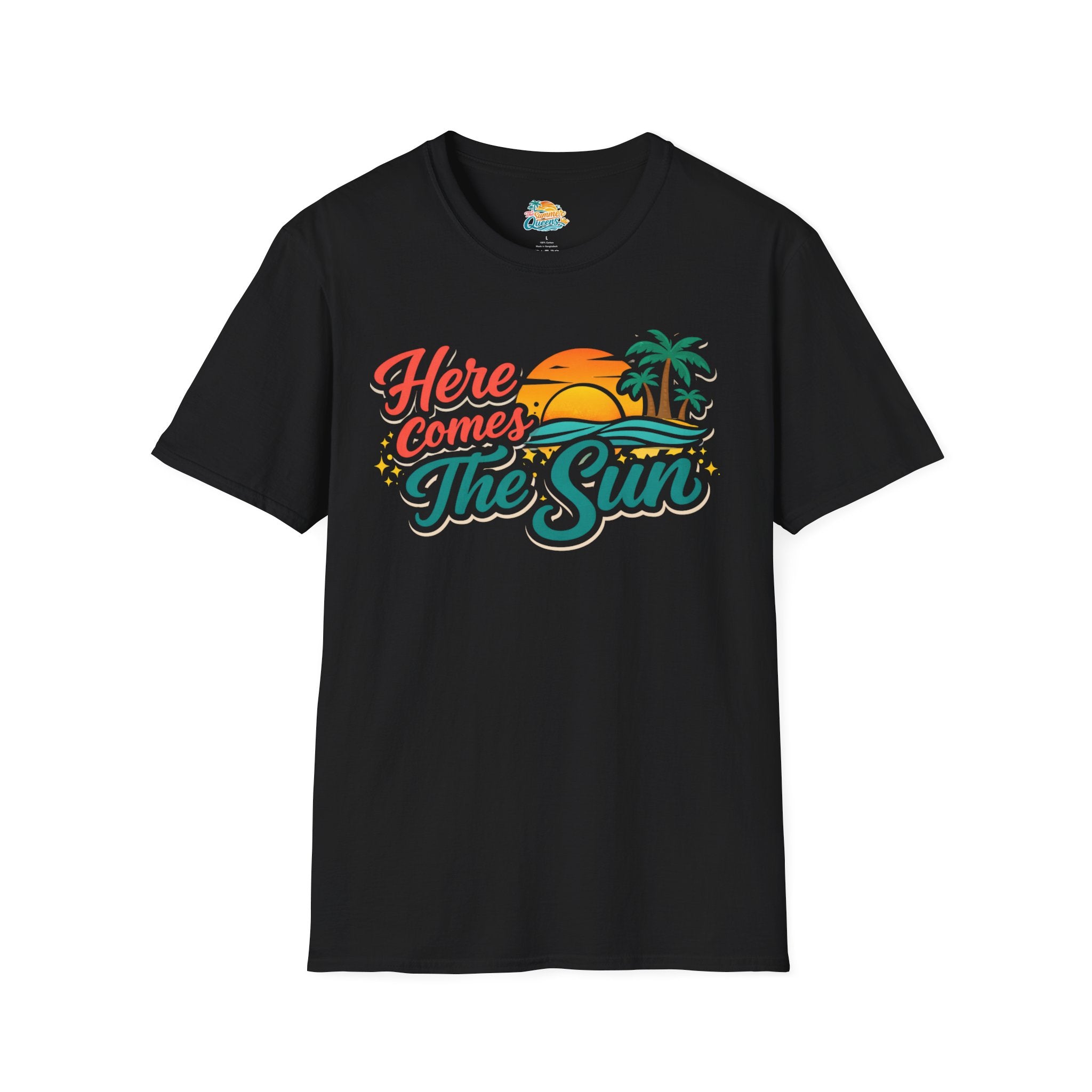 Here Comes The Sun T-Shirt — Retro Beach Sunset Tee