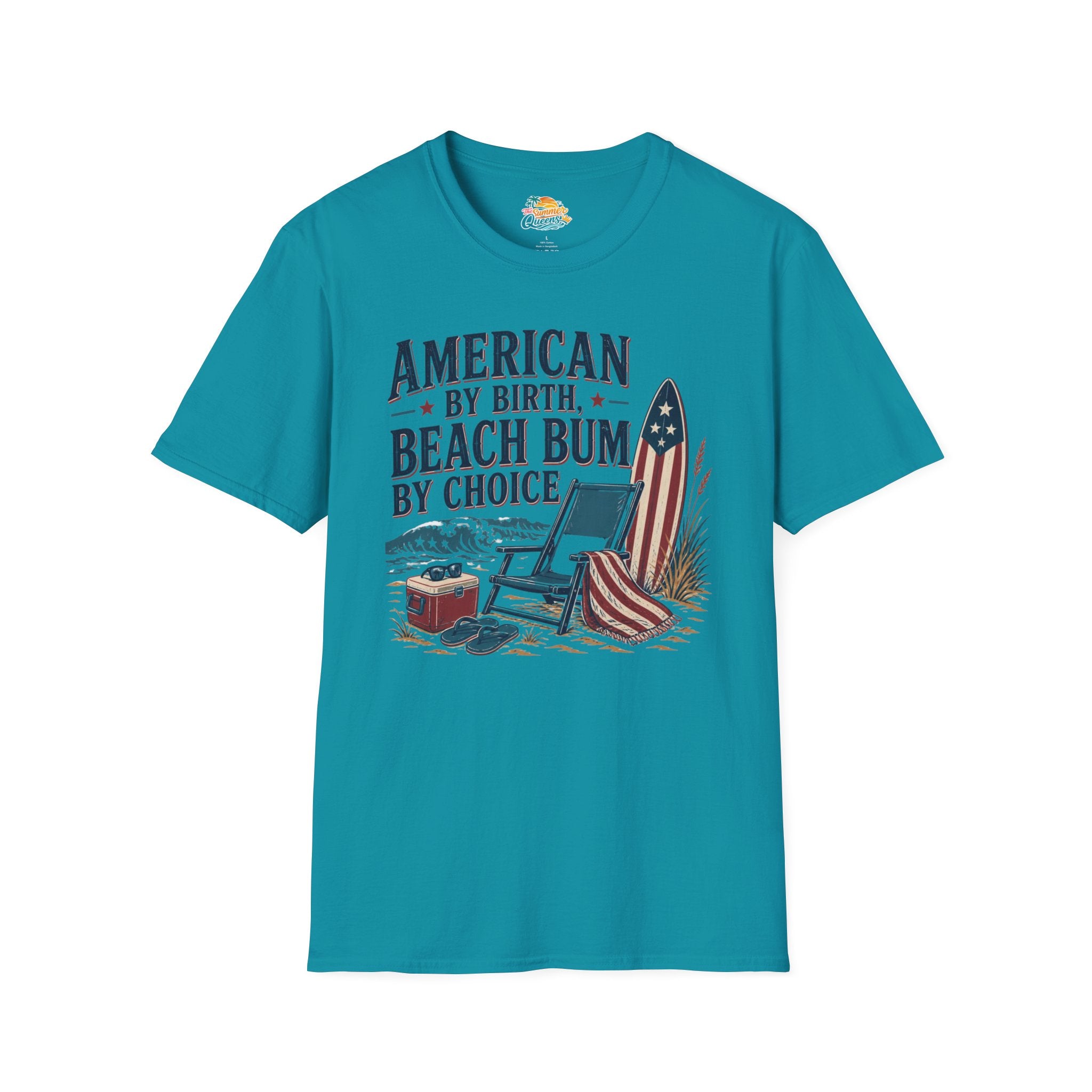 American by Birth, Beach Bum by Choice T-Shirt