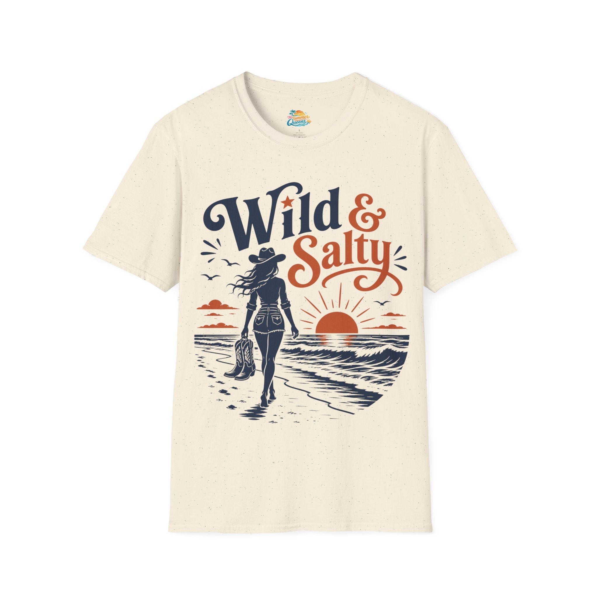 Wild & Salty Beach T-Shirt — Sunset Coastal Graphic Tee