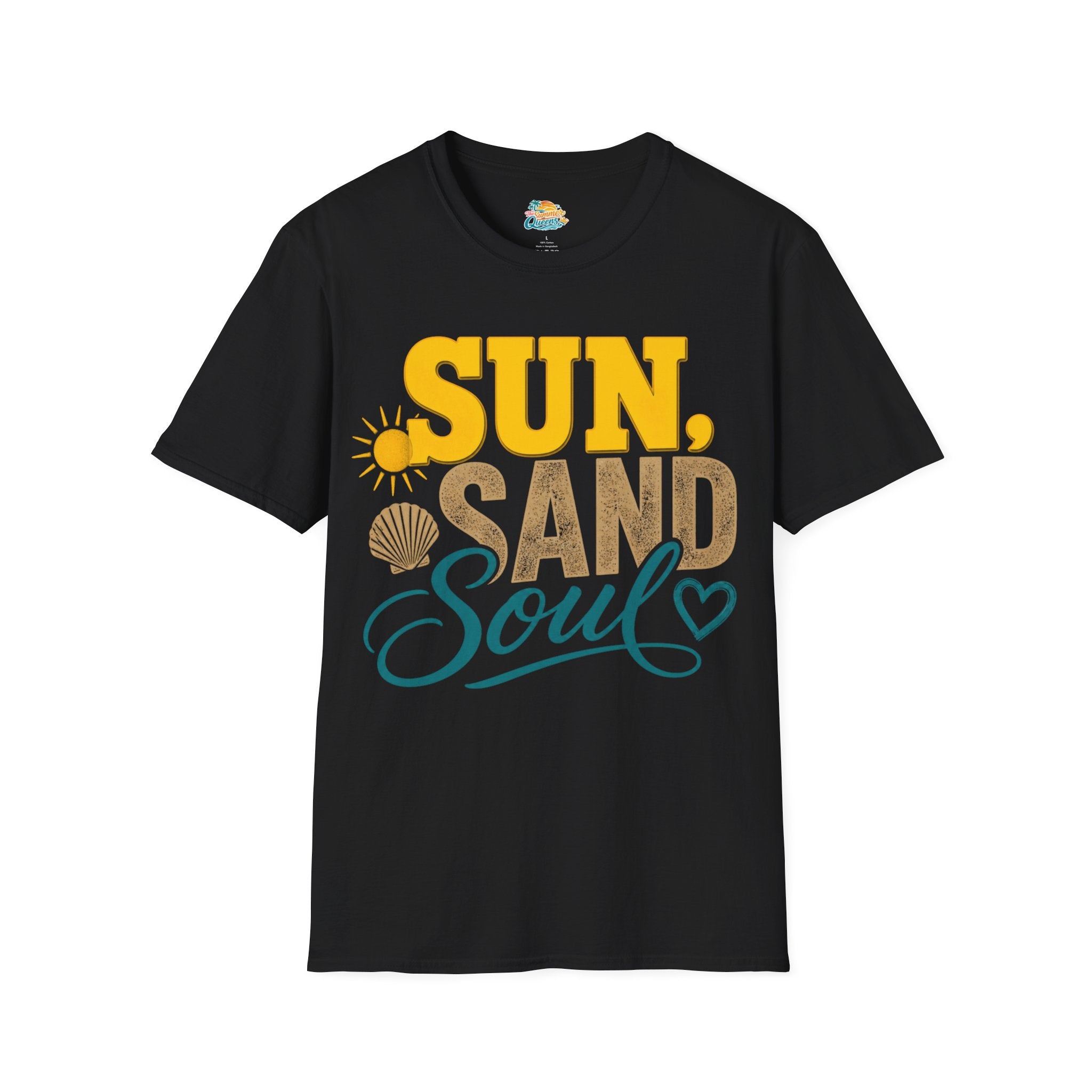 Sun, Sand & Soul Beach T-Shirt – Summer Vacation Shell Graphic Tee