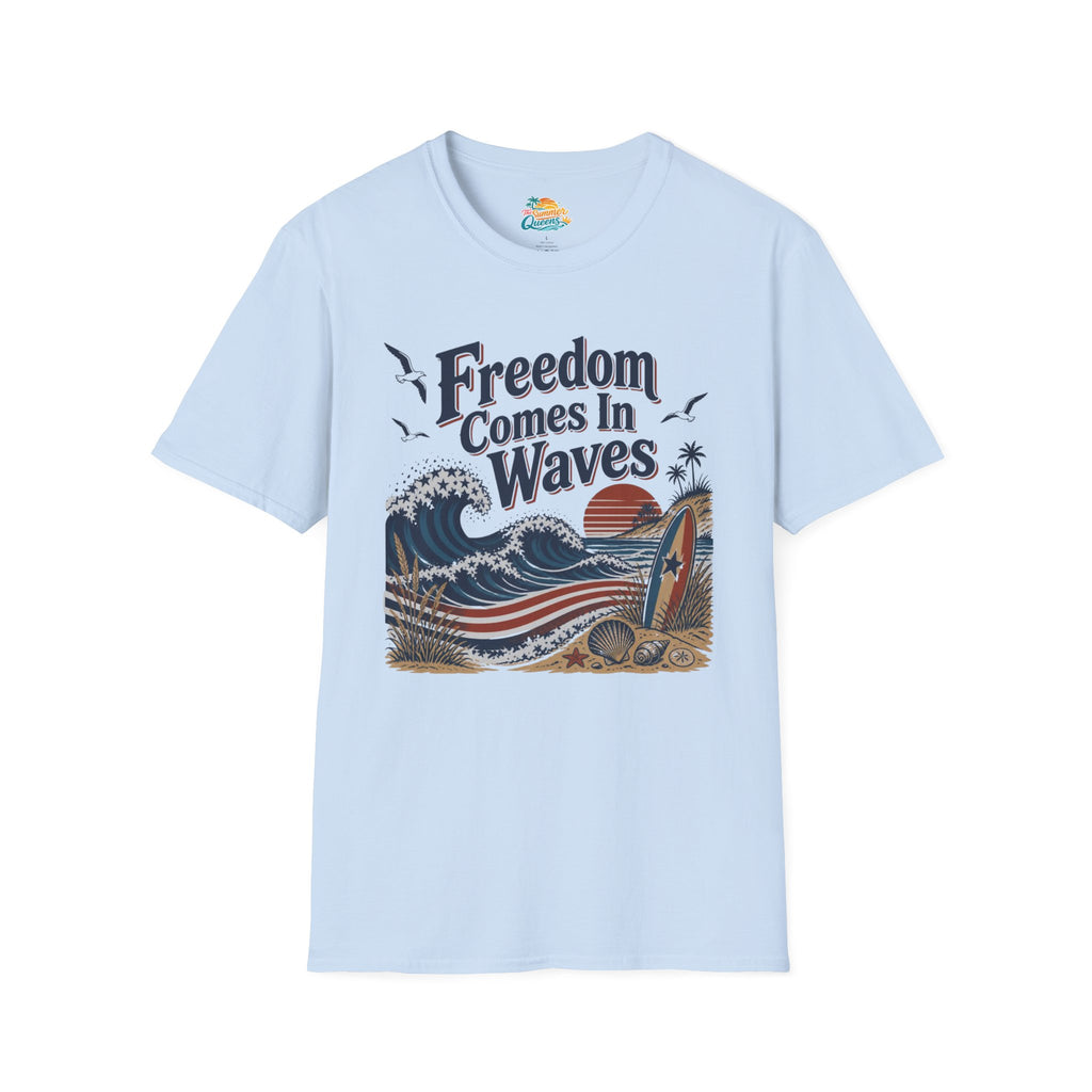 Freedom Comes In Waves T-Shirt