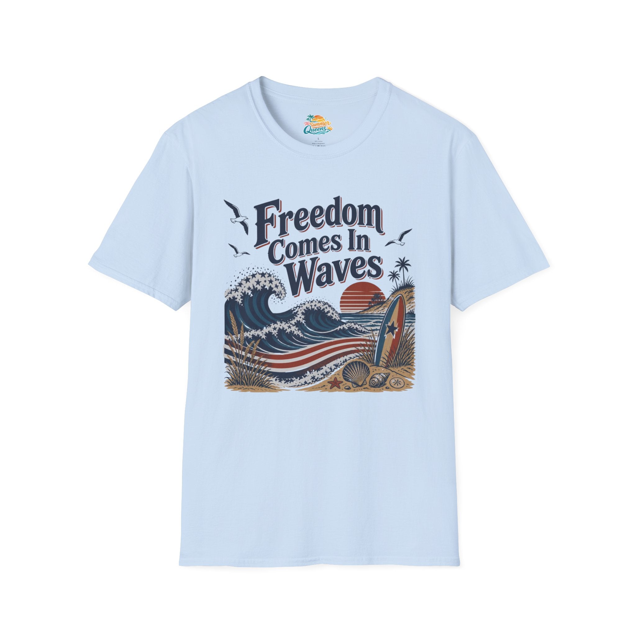 Freedom Comes In Waves T-Shirt