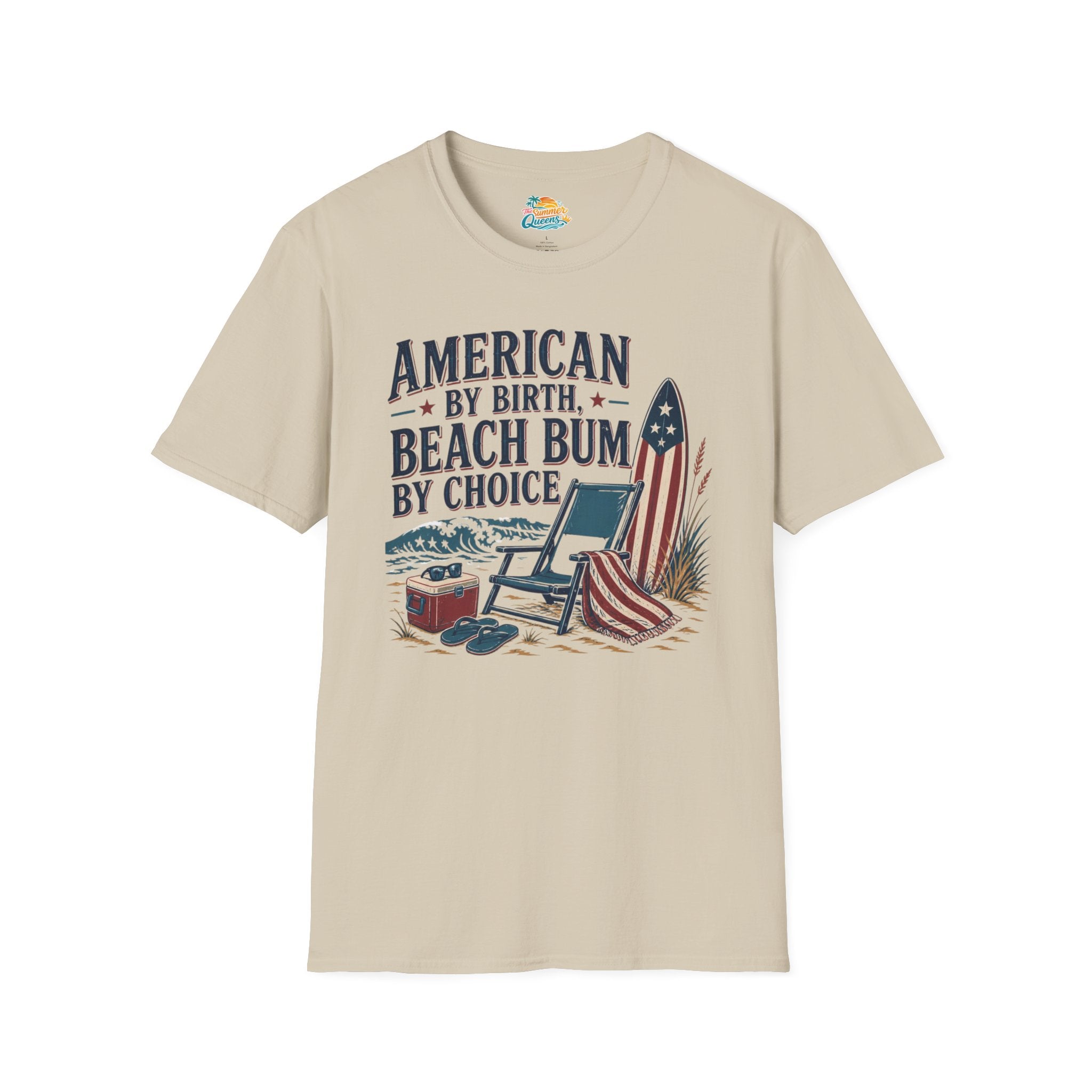 American by Birth, Beach Bum by Choice T-Shirt