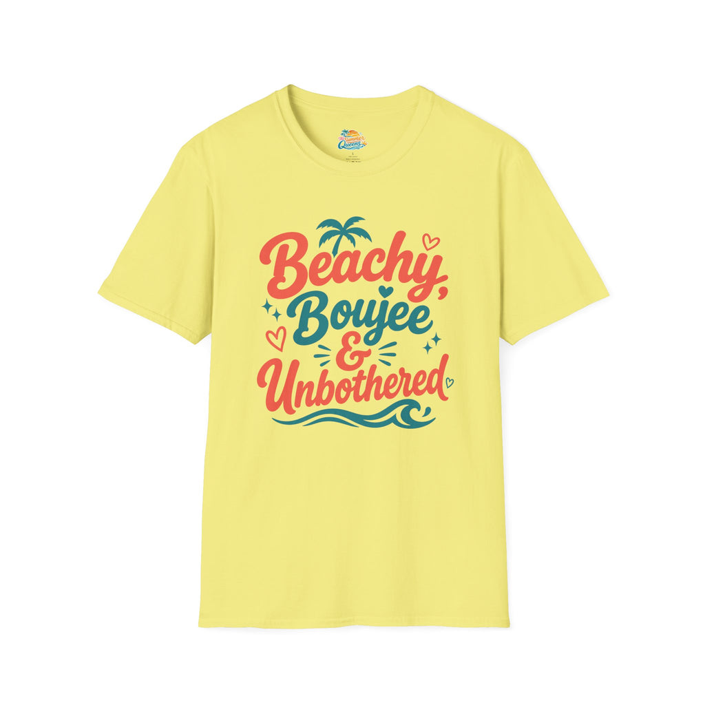 Beachy, Boujee & Unbothered T-Shirt — Tropical Summer Graphic Tee