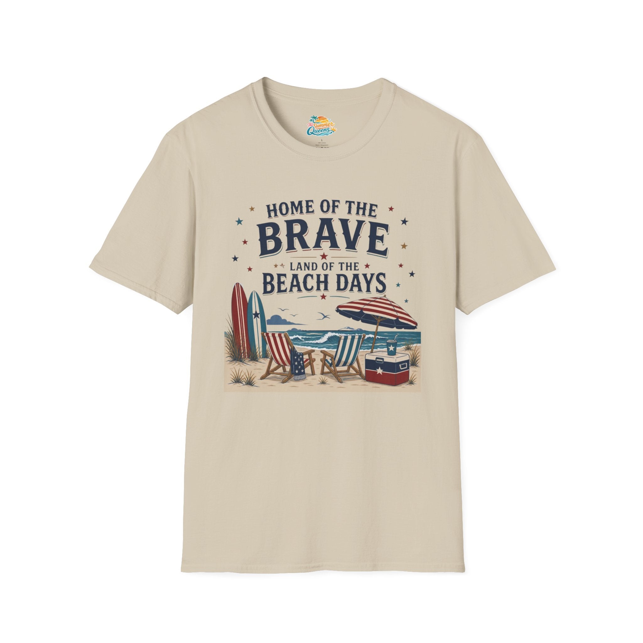 Home of the Brave, Land of the Beach Days T-Shirt
